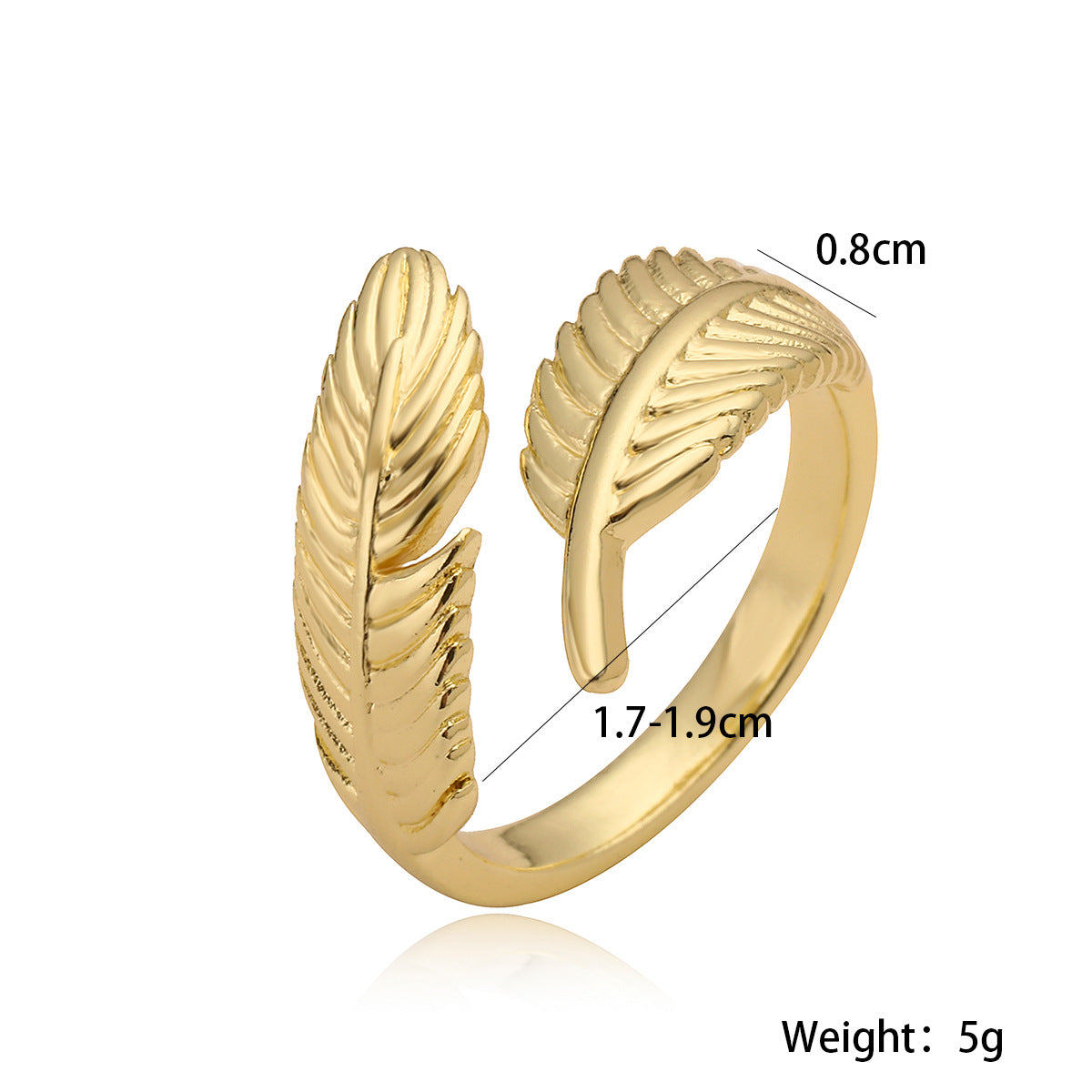 Anello da donna in rame geometrico irregolare in stile vintage con placcatura in oro 18 carati