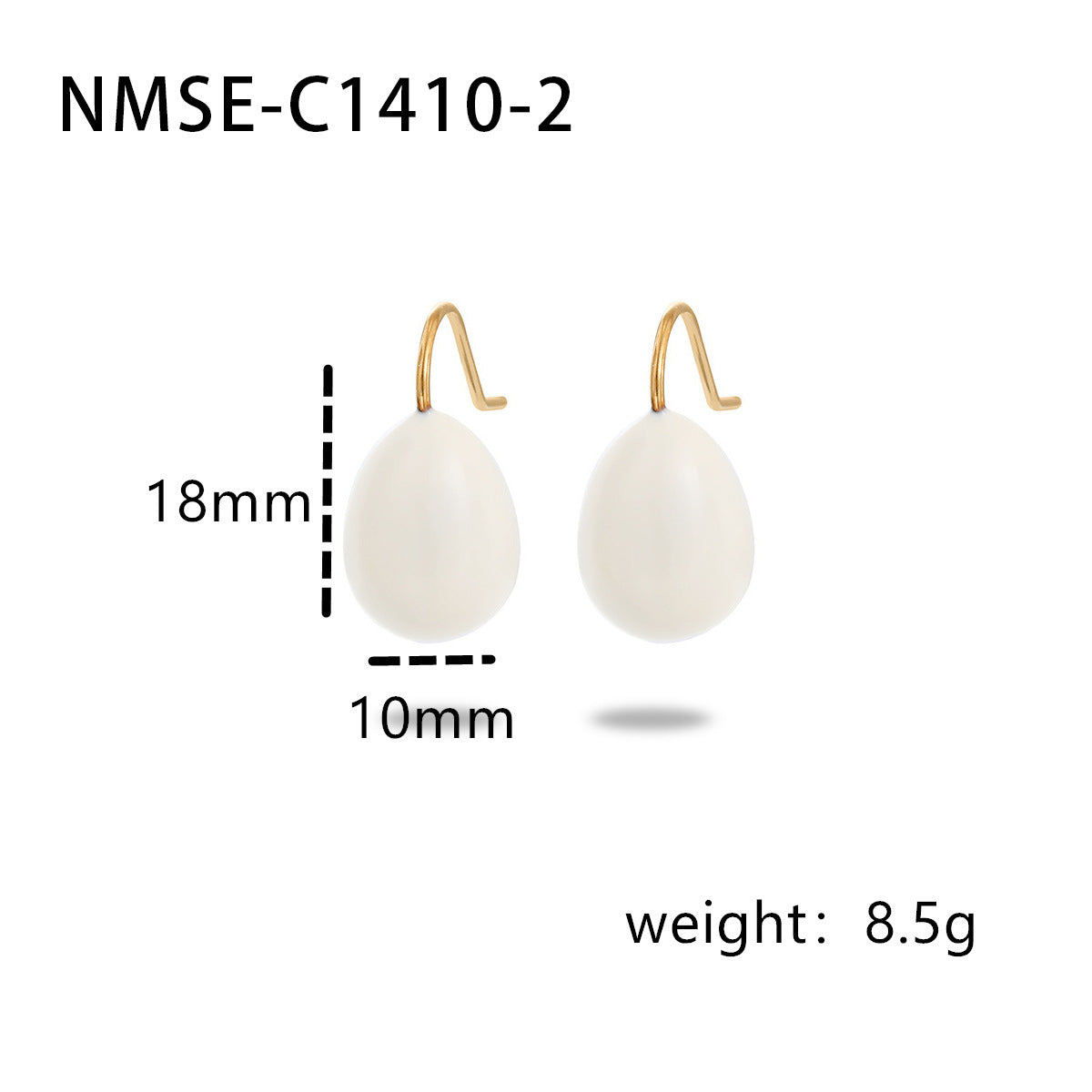 Minimalist Waterdrop-Shaped Titanium Steel Earrings with Enamel Coloring for Women, Hypoallergenic Stainless Steel Base and 925 Silver Posts, Fade-Resistant Luxury Everyday Jewelry