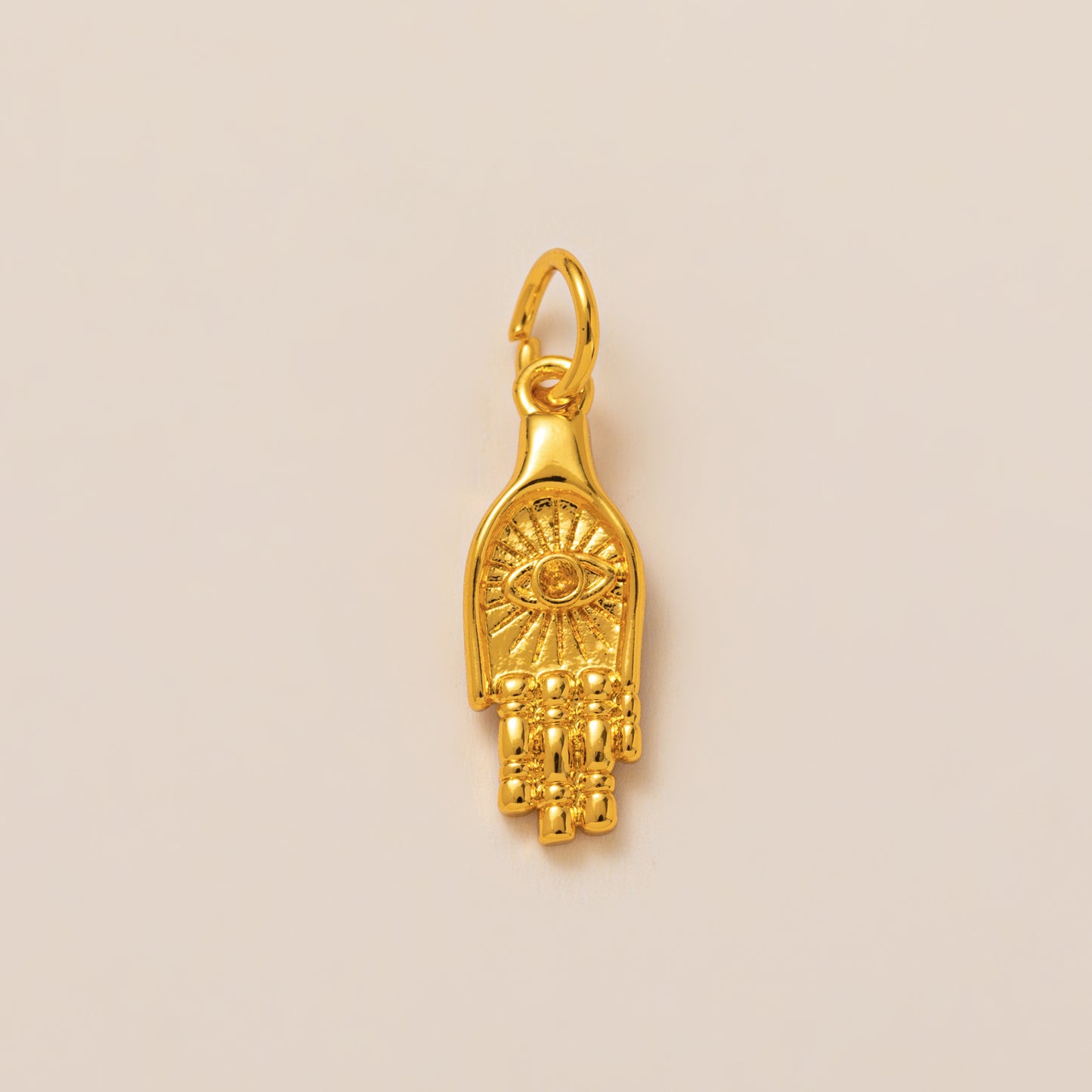 Minimalist 18K Gold Plated Round Square Geometric Brass Pendant Necklace