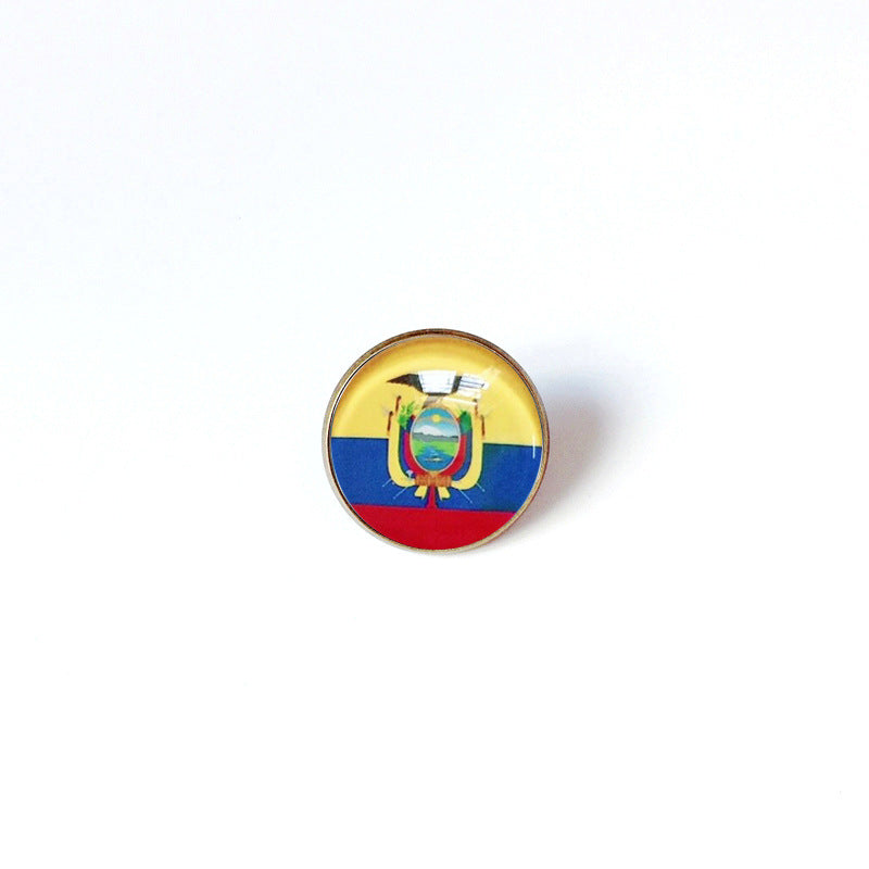 Pin de Solapa de Aleación Esmaltado Personalizado con Diseño de Bandera del Mundo para Hombres y Mujeres
