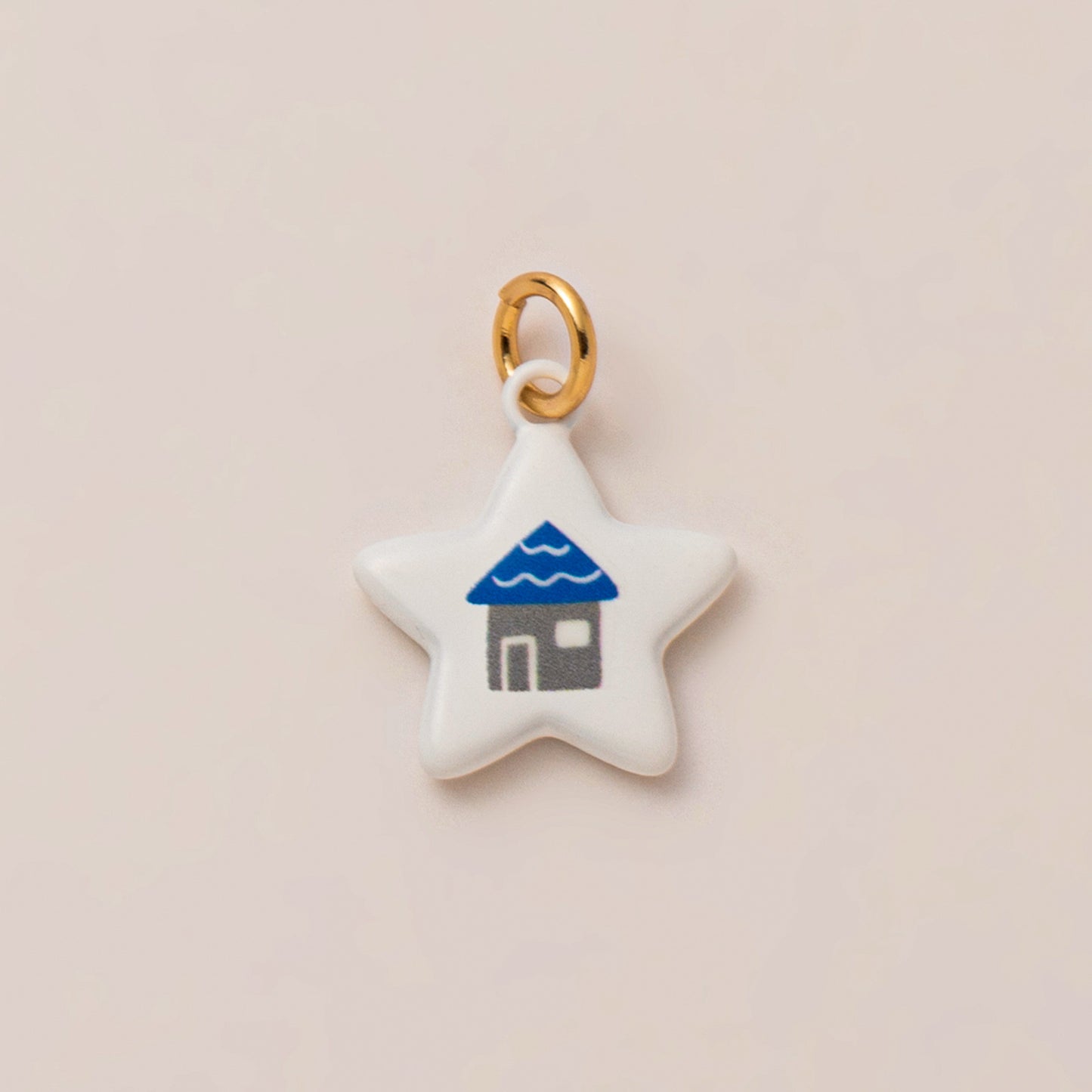 Vintage Gold Plated Brass Star Charm Bar