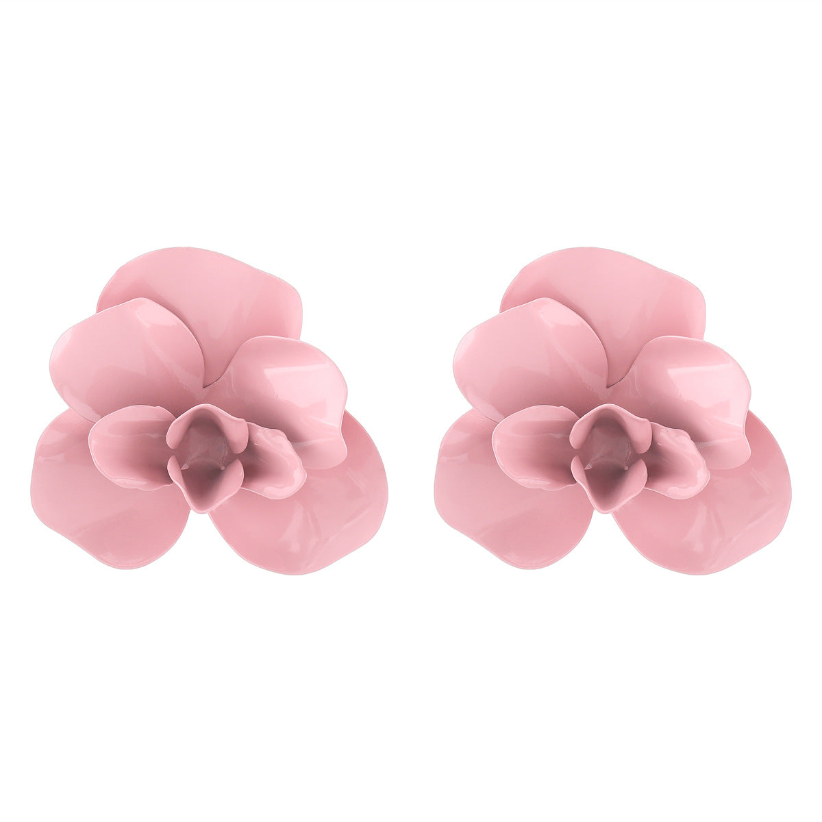 Orecchini in Lega Stile Floreale con Finitura Galvanica per Donna — Grandi Orecchini a Perno a Forma di Fiore per Primavera Estate, da Indossare Ogni Giorno, per Vacanze e Feste