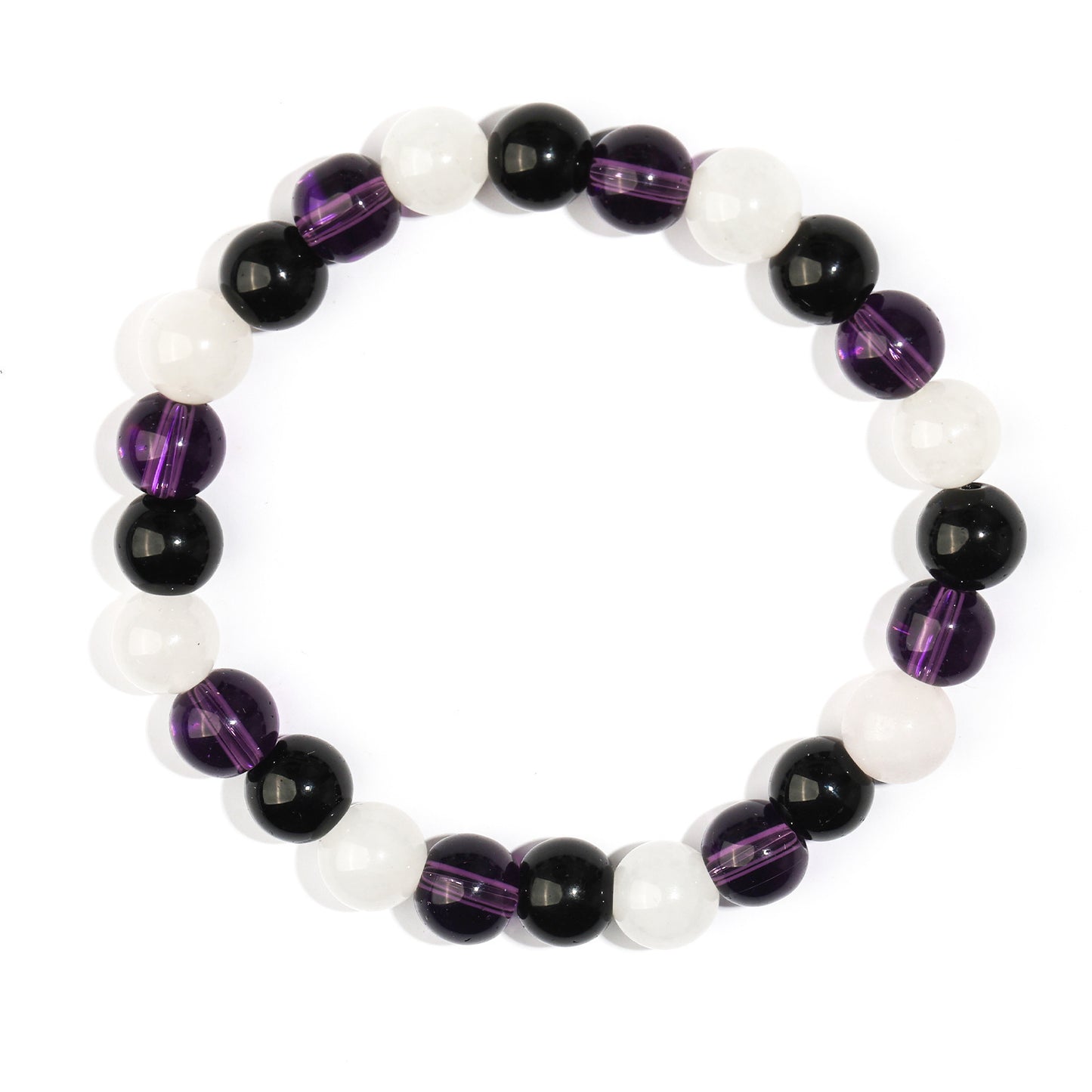 Minimalist Geometric Agate Beaded Bracelet Handmade Natural Stone Elastic Cord Jewelry Unisex
