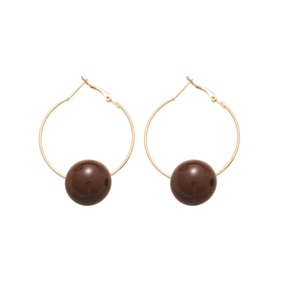 Orecchini a perno tondi in resina minimalista con perni in argento 925 da donna — Gioielli per l'orecchio geometrici, alla moda, da ufficio, versatili per tutti i giorni, leggeri e di lusso