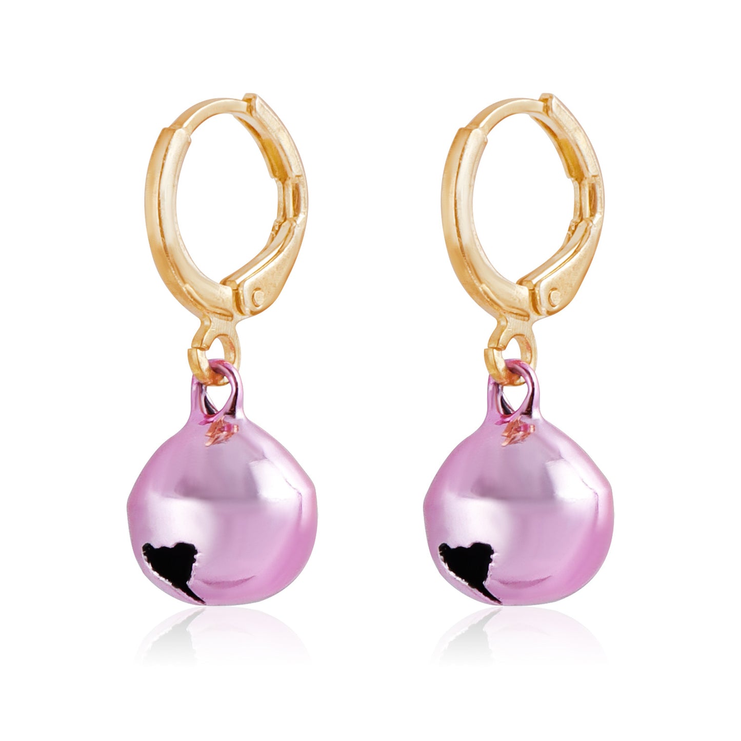 Geometric Christmas Bell Earrings for Women and Men with Plated Metal Finish