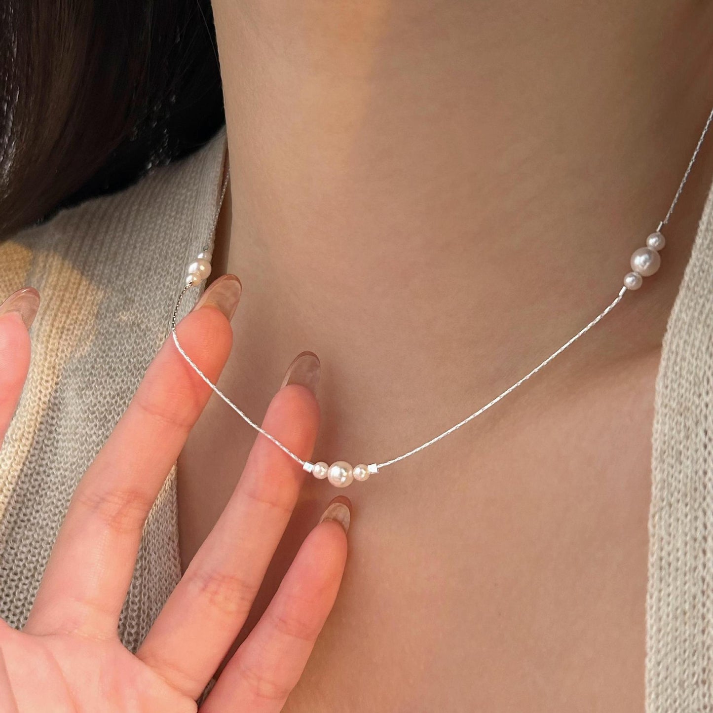 Minimalist Geometric Tulip Pendant Necklace in 925 Sterling Silver with Plated Finish