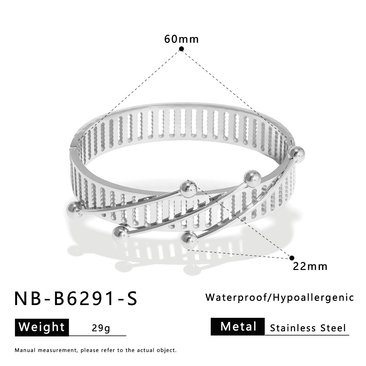 Vintage Minimalist Geometric Rhombus Pattern Stainless Steel Bracelet with Plating Finish Fashion Jewelry