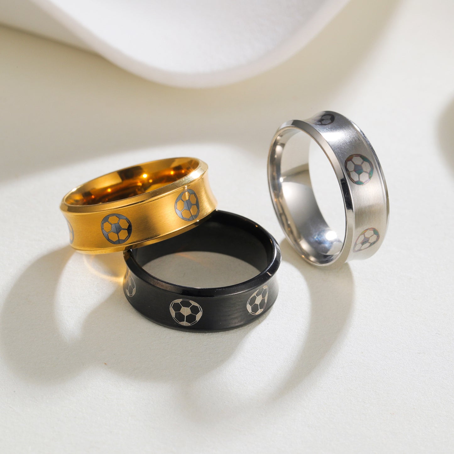 Anello Geometrico Unisex in Acciaio Inossidabile