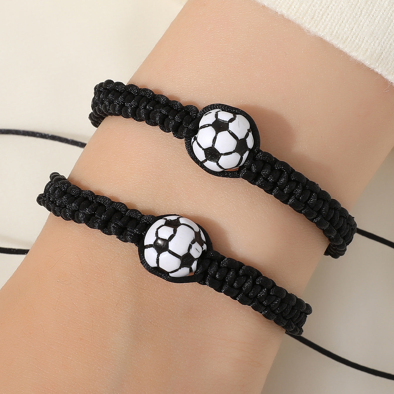 Sporty Unisex Acrylic Braided Bracelet Adjustable Friendship Hand Rope