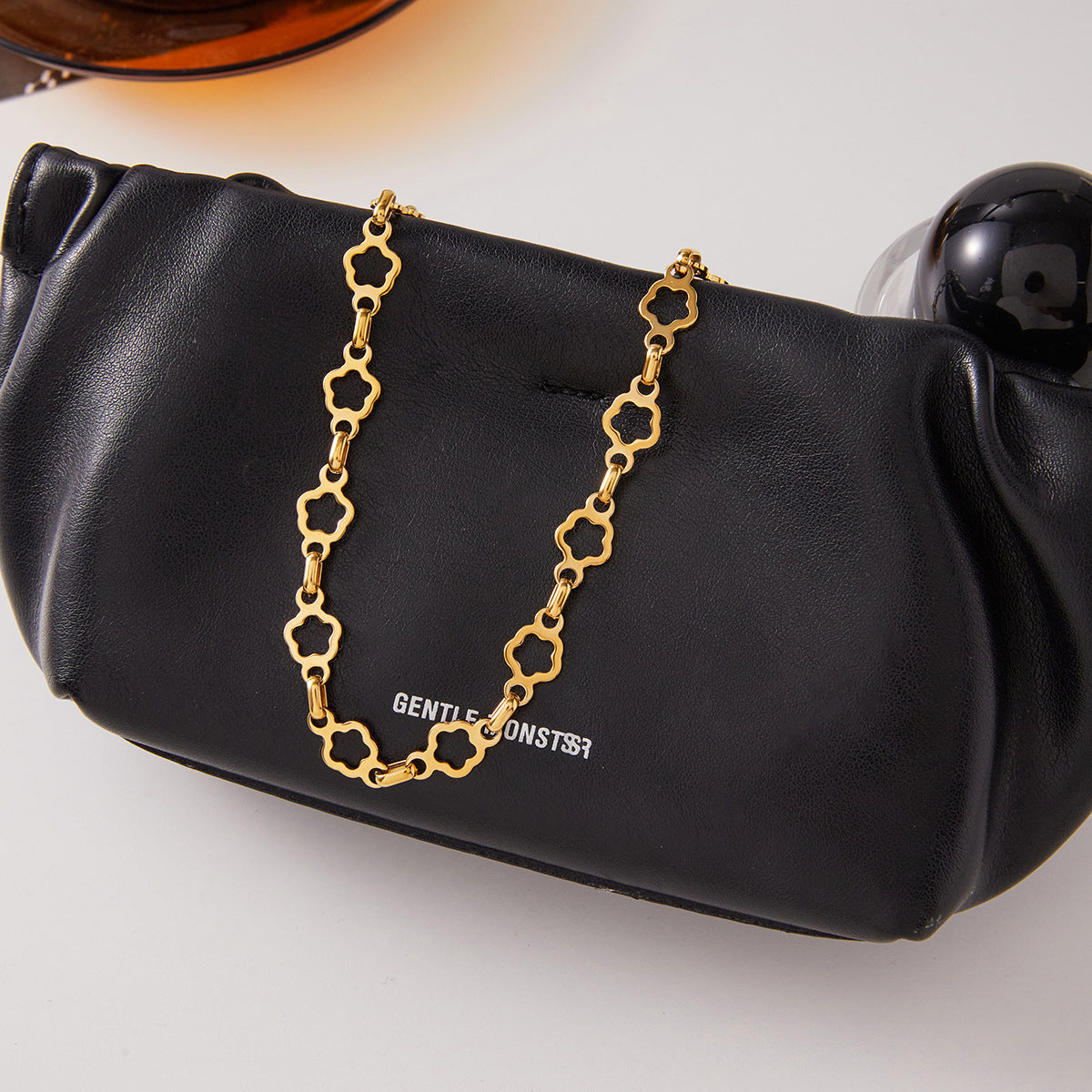 Collana con ciondolo a forma di uccello geometrico, minimalista di lusso, in acciaio al titanio placcato oro 18 carati da donna