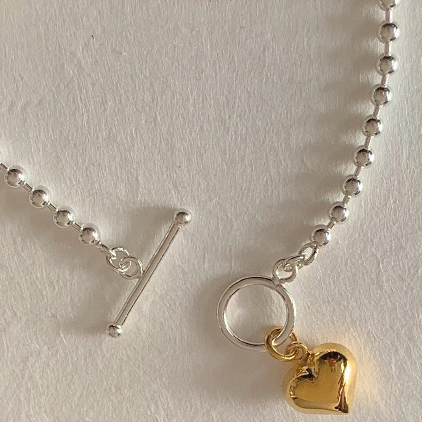 Collana con Ciondolo a Cuore Geometrico Minimalista in Argento Sterling 925 con Finitura Lucida