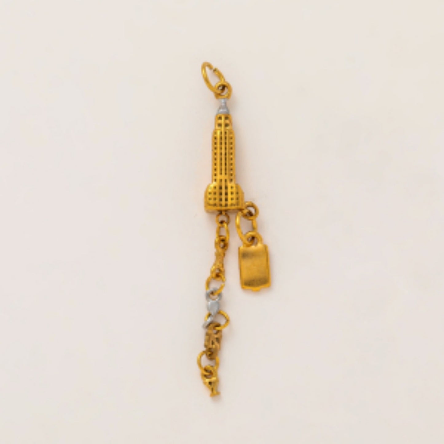 Sporty Geometric Resin Plated Charm Bar for DIY Keychain Bag Pendant