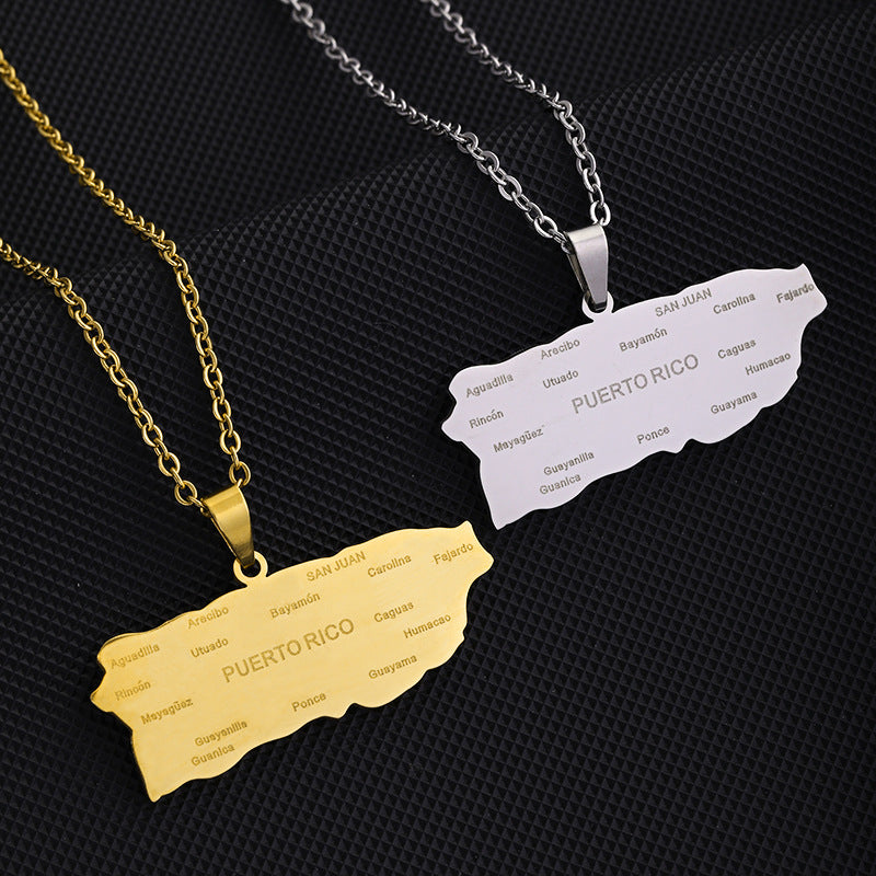 Collar con Colgante de Letra de Acero de Titanio a la Moda con Cadena Cruzada para Unisex Diseño Geométrico Joyería de Acero Inoxidable Galvanizado