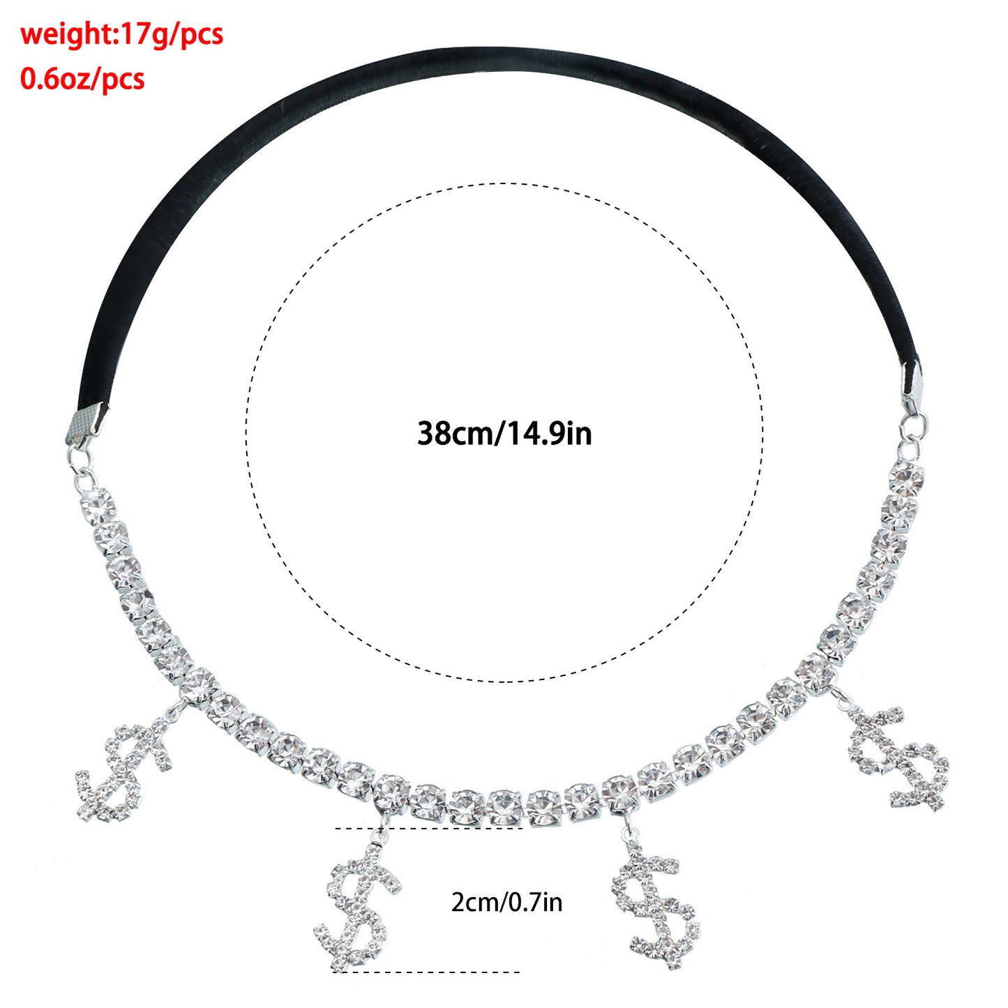 Cavigliera da donna geometrica minimalista in lega con strass