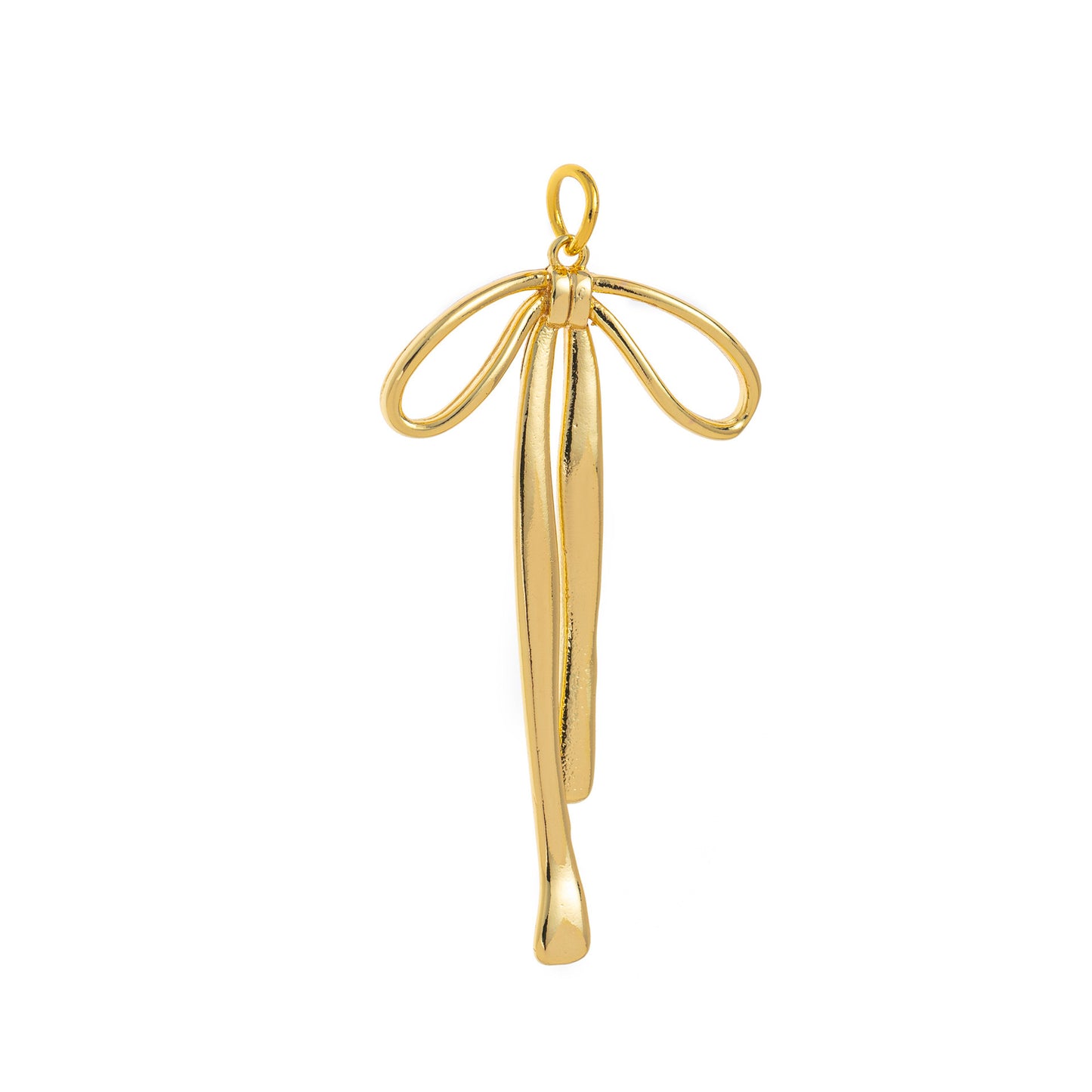 Minimalist Gold Plated Brass Butterfly Geometric Charm Bar for DIY Jewelry Making