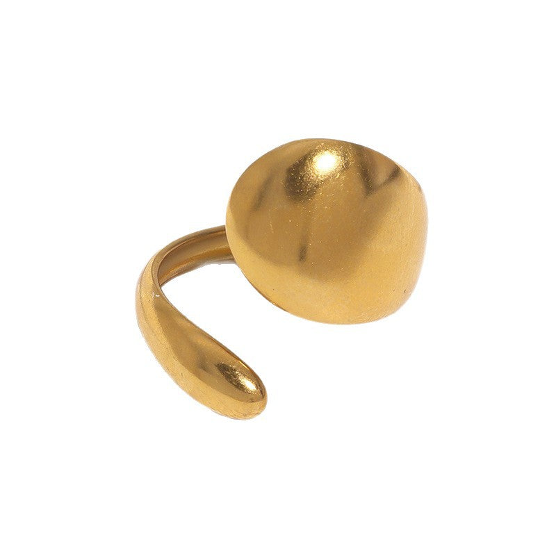 Minimalist Geometric Stainless Steel Plated Ring for Women