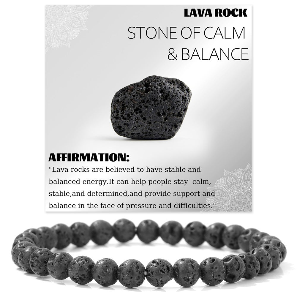 Vintage Geometric Stone Beaded Stretch Bracelet DIY Charm Bar Unisex
