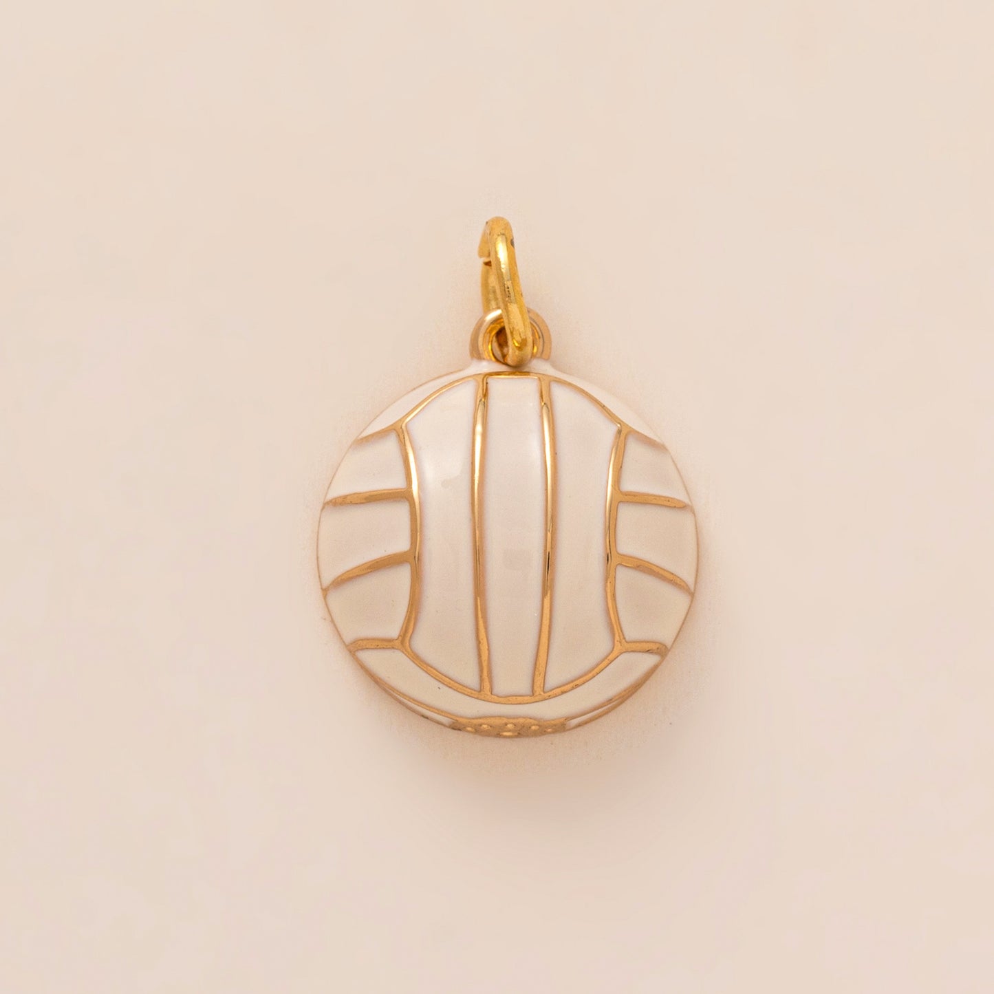 Vintage Sporty Gold Plated Brass Ball Chain with Stainless Steel Cartoon Pendant Charm Bar