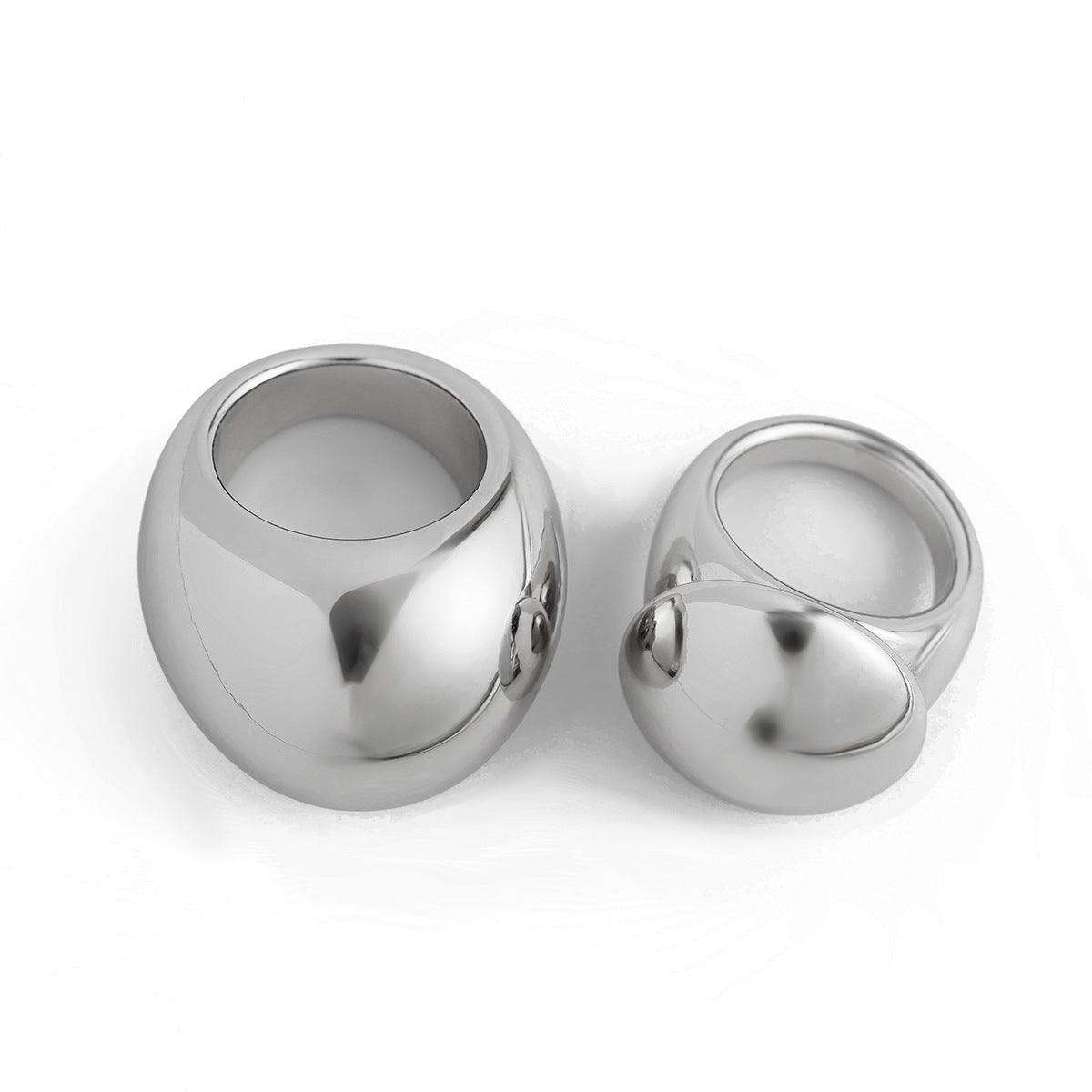 Anello aperto a spirale geometrico contorto irregolare minimalista in lega con finitura placcata