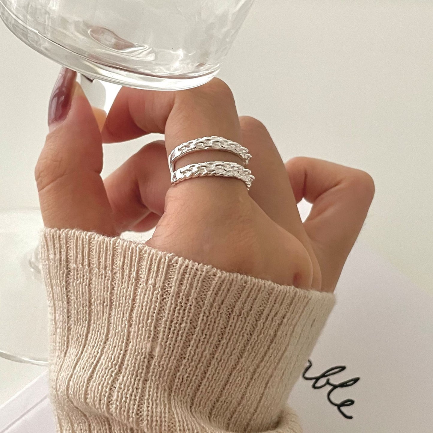 Minimalist 925 Sterling Silver Ring for Women