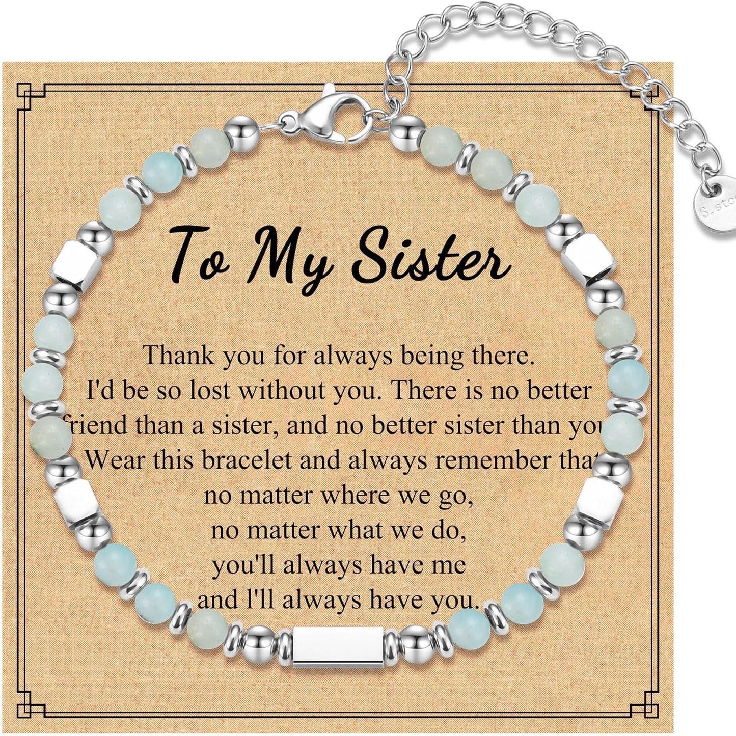 Sweet Cartoon Square Stainless Steel Beaded Bracelet