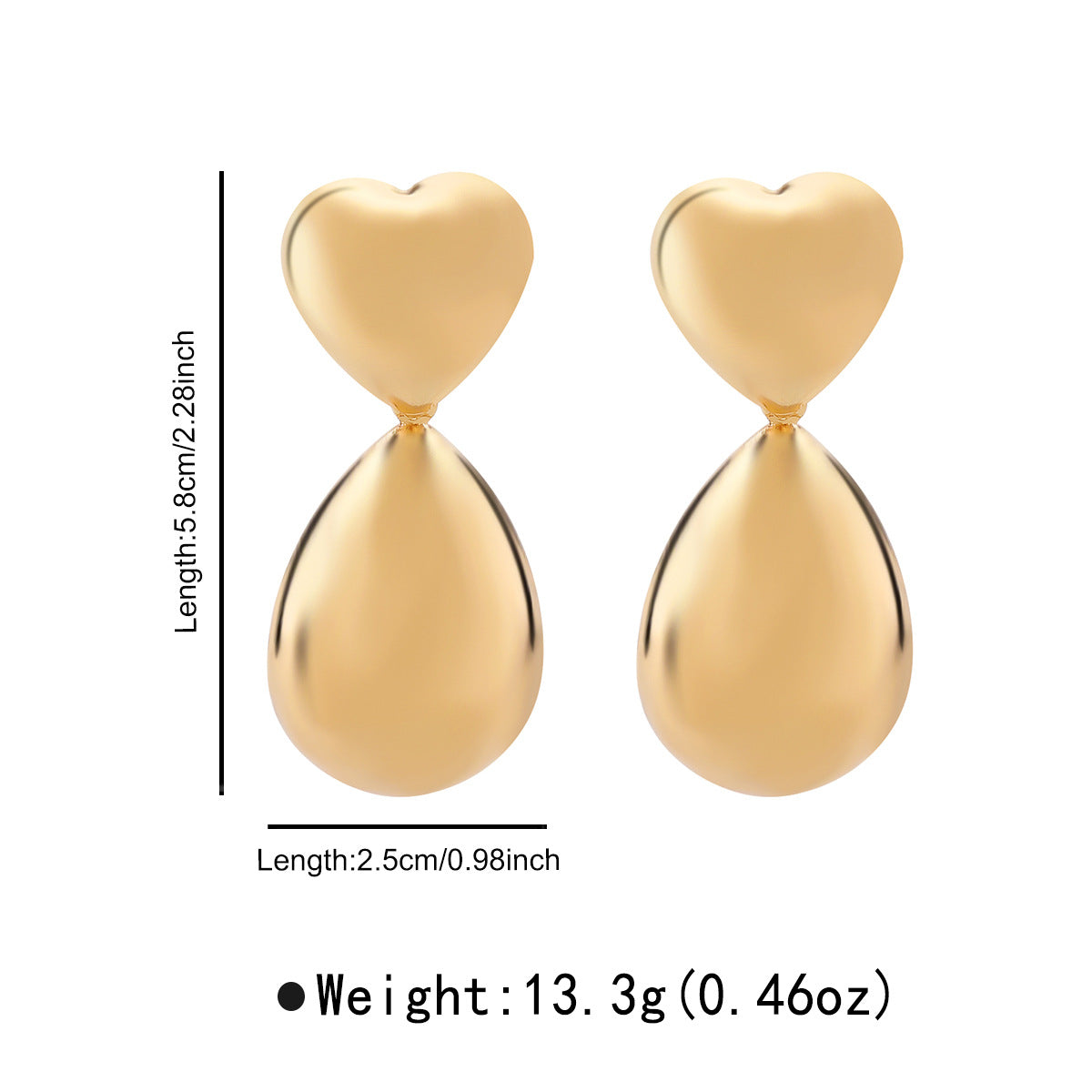 Minimalist Geometric Earrings in Iron with Rhinestone Inlay and Plated Finish for Women