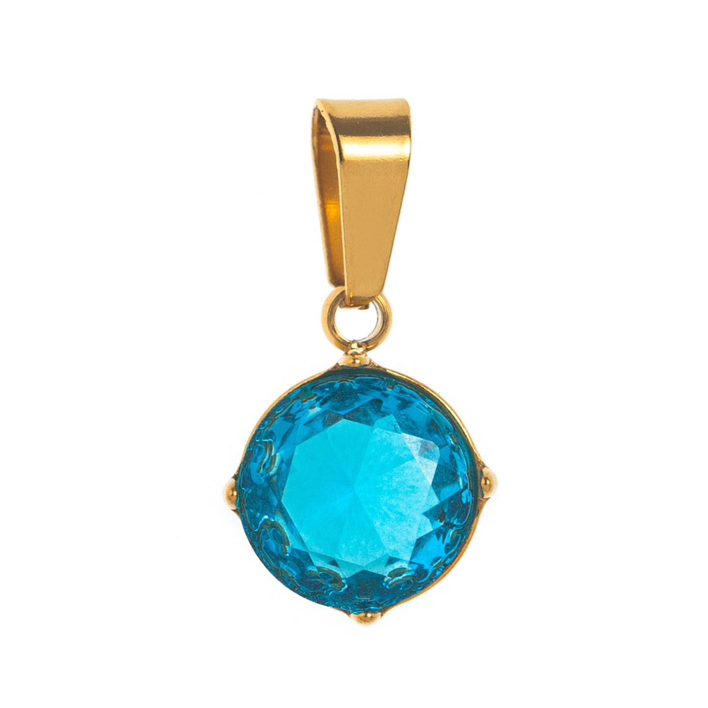 Vintage Geometric Stainless Steel 18K Gold PVD Plated DIY Charm Bar Necklace with 12 Birthstones