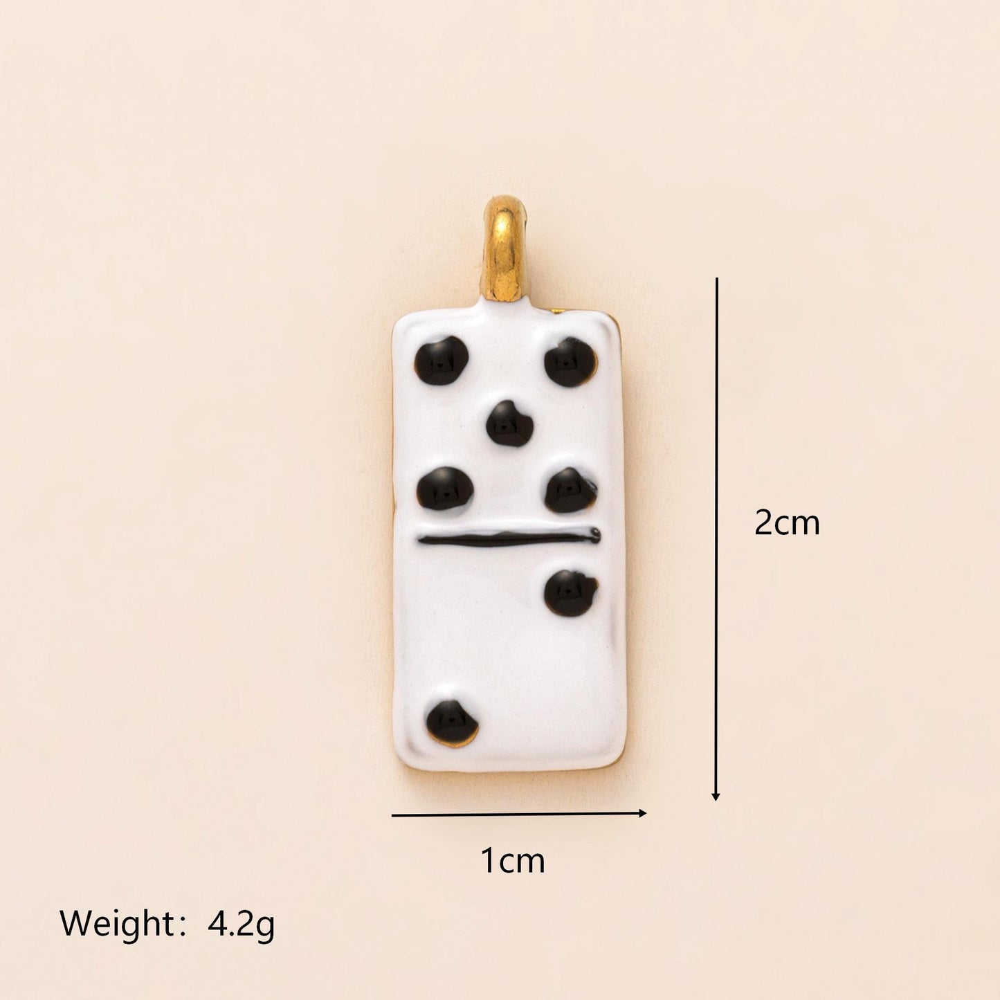 Vintage 18K Gold Plated Stainless Steel Cable Chain Necklace Charm Bar