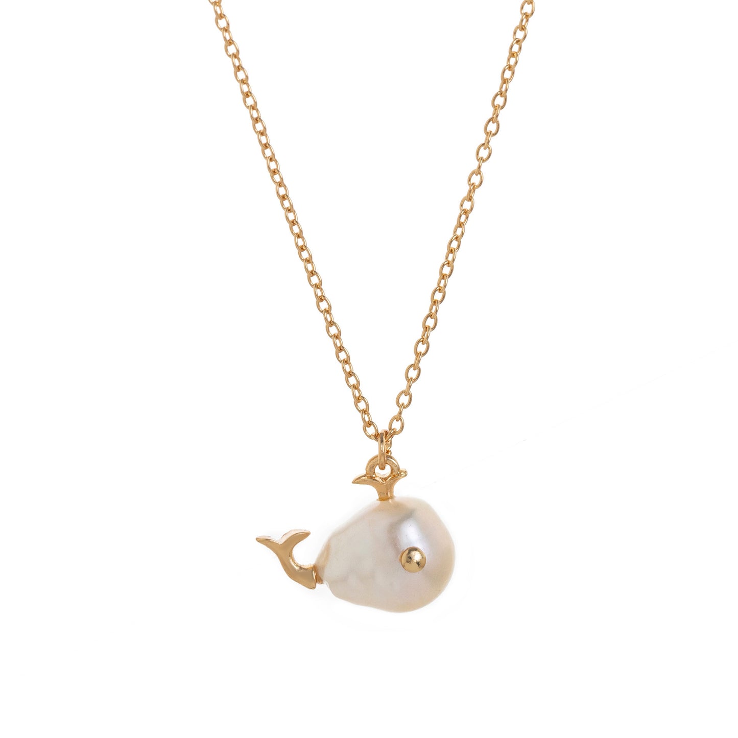 Sweet Heart Star Pearl Pendant Necklace Brass Plated