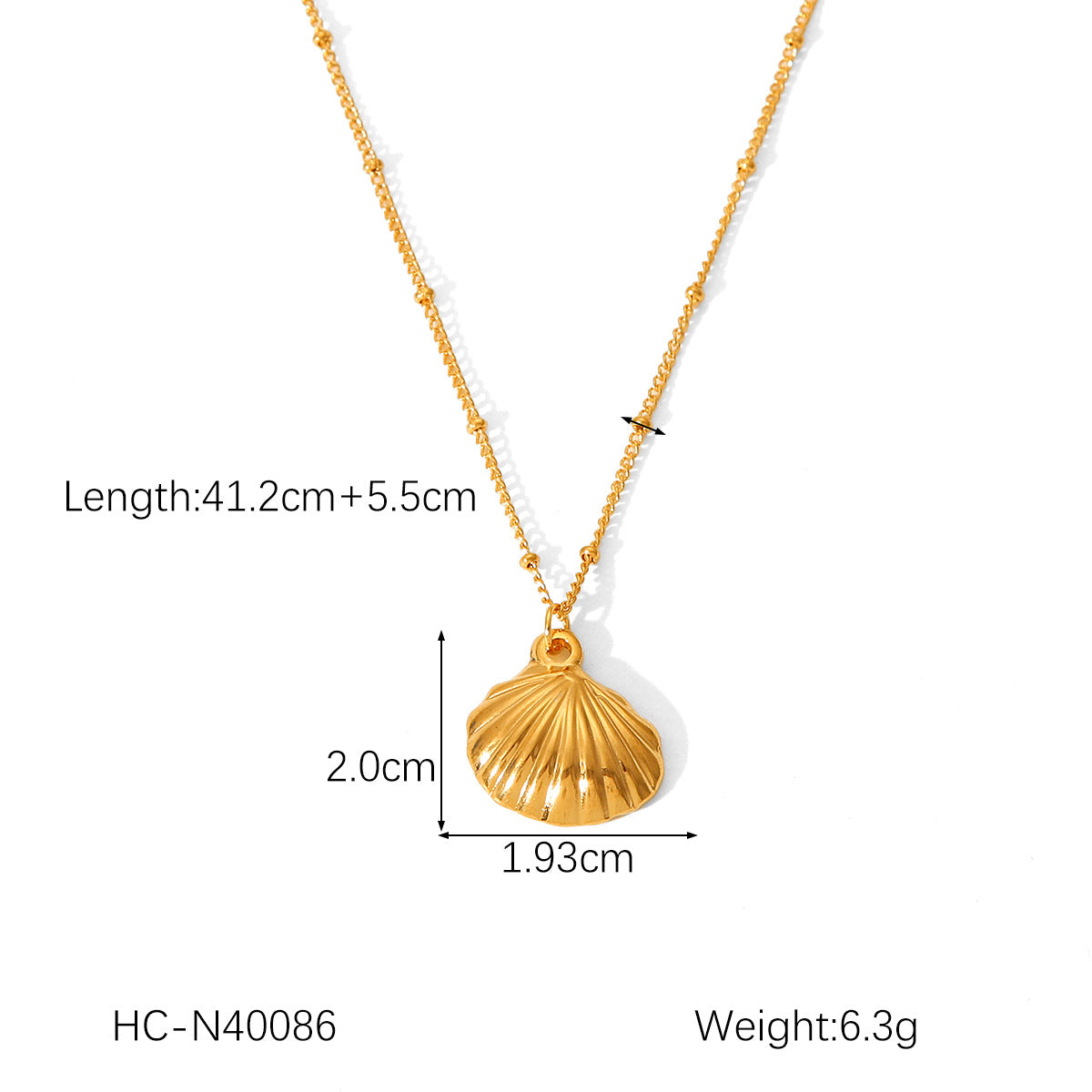 Set Collana con Ciondolo a Conchiglia Geometrica Minimalista e Bracciale a Stella per Donna in Acciaio Inossidabile e Acciaio al Titanio Placcato, Gioielli Ispirati all'Oceano
