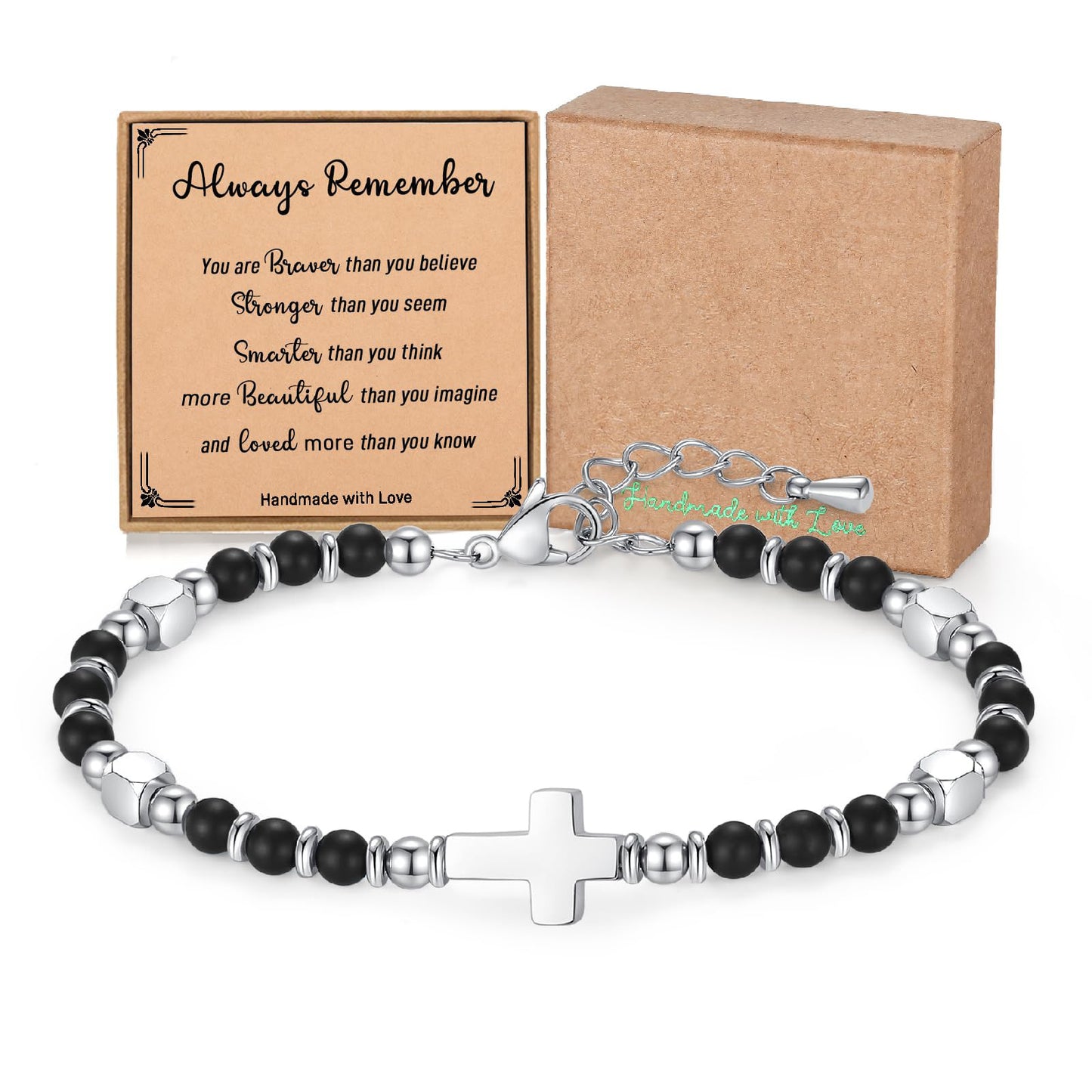 Bohemian Sweet Geometric Natural Stone Turquoise Agate Zebra Print Stainless Steel Bracelet Unisex
