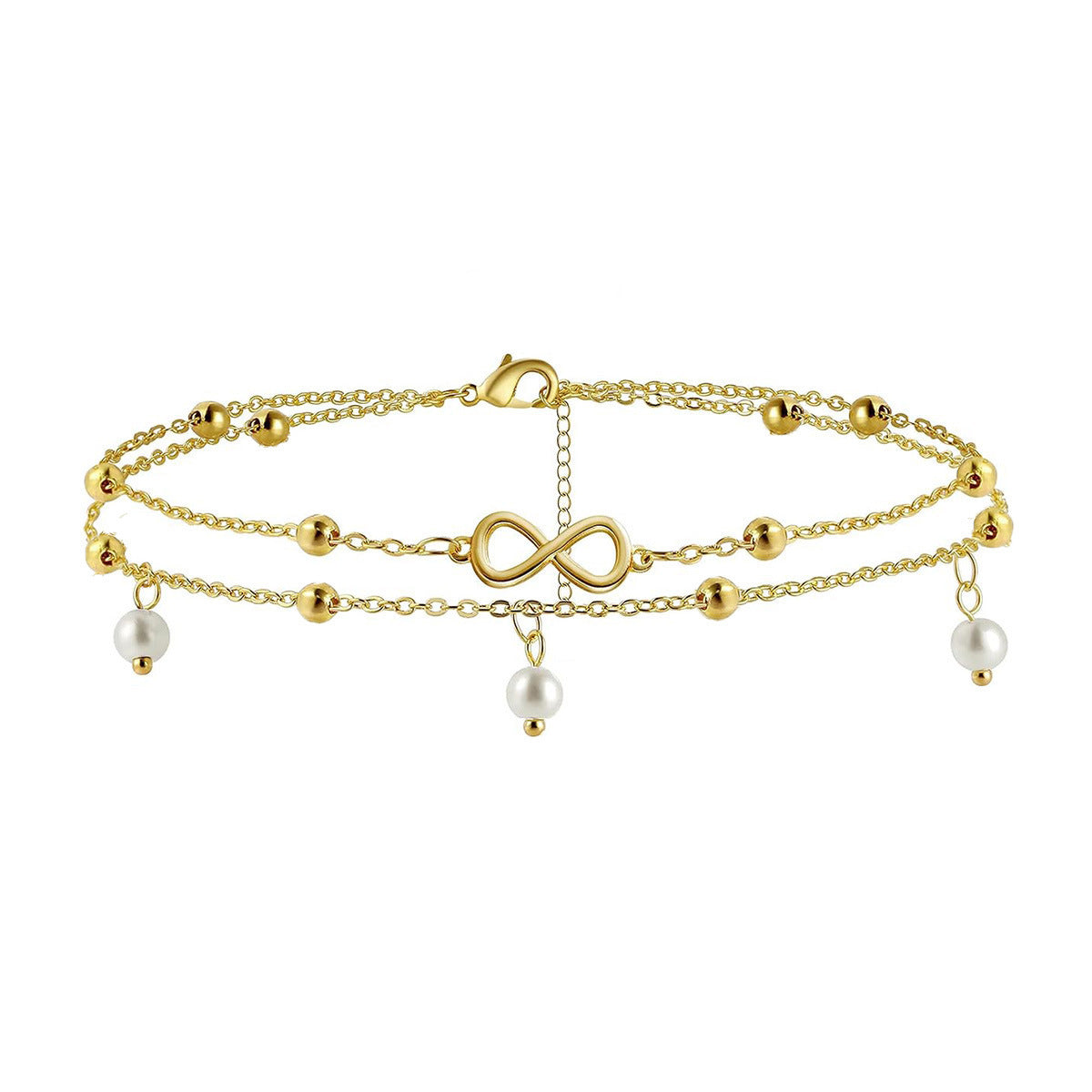 Bohemian Geometric Alloy Anklet for Women