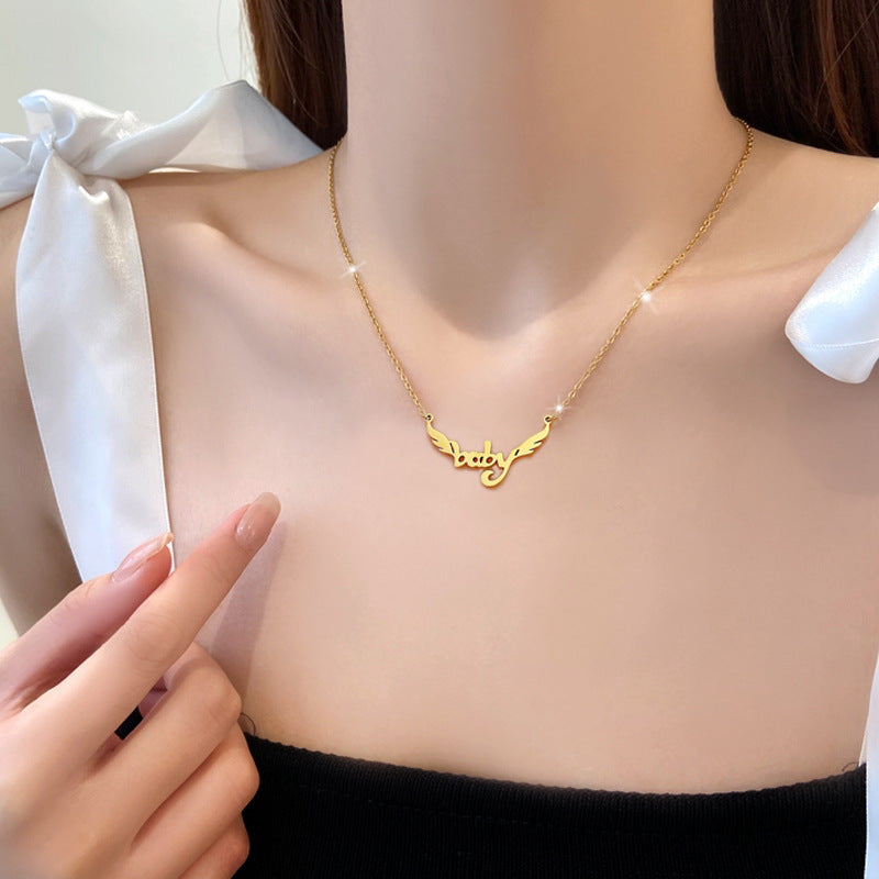 Collana girocollo minimalista in acciaio al titanio con pendente geometrico con perla tonda quadrata smussata unisex