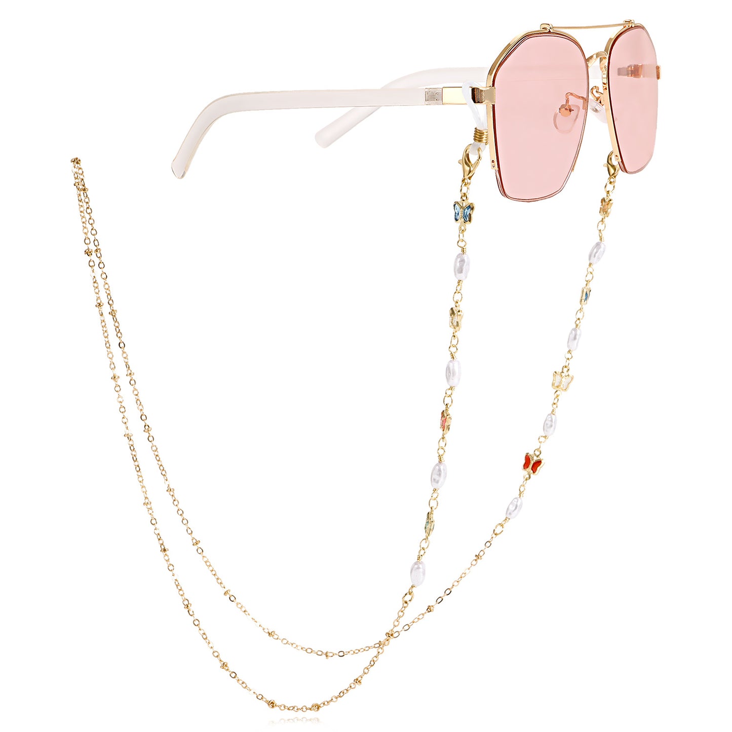 Elegant Colorful Butterfly Metal Chain for Women