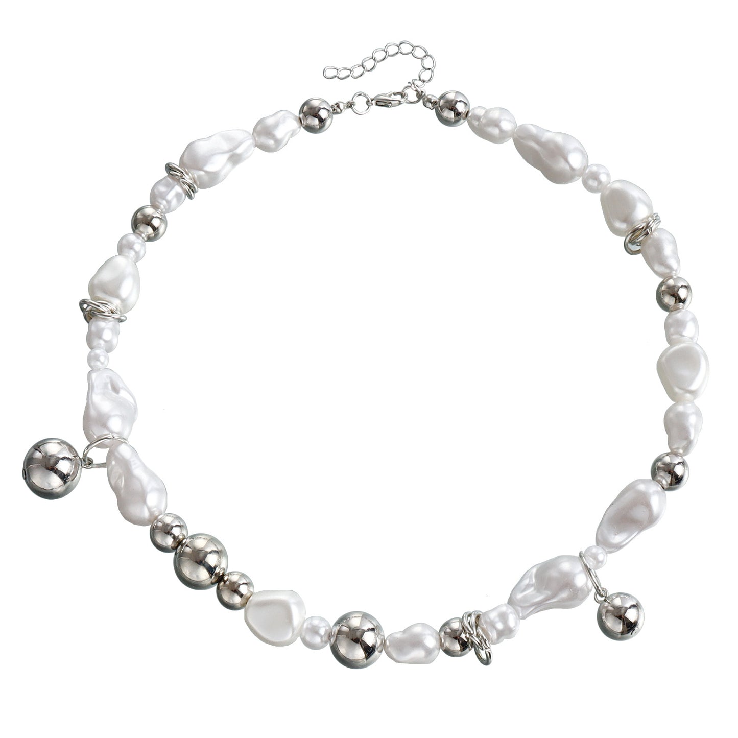 Punk Style Geometric Resin Choker Necklace for Women with Electroplated Alloy Accents