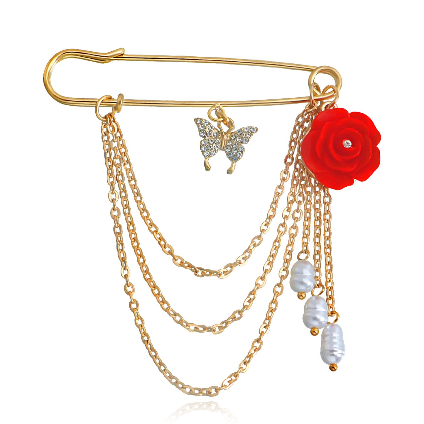 Retro Geometric Alloy Brooch with Electroplated Finish for Women Fashion Accessory