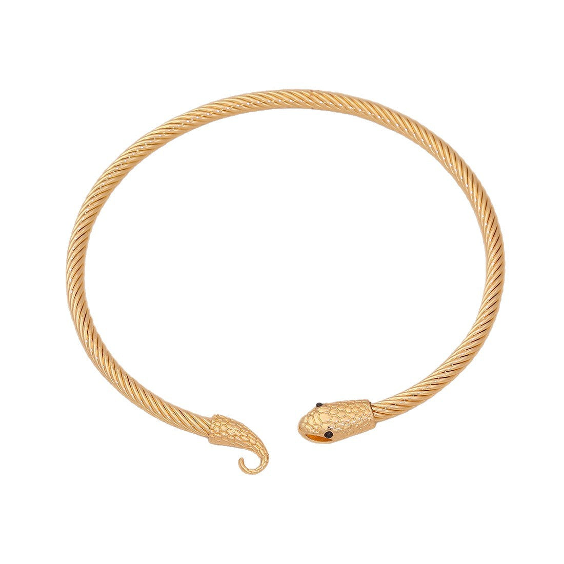 Edgy Snake-Shaped Collar Necklace Set with Iron Construction for Women