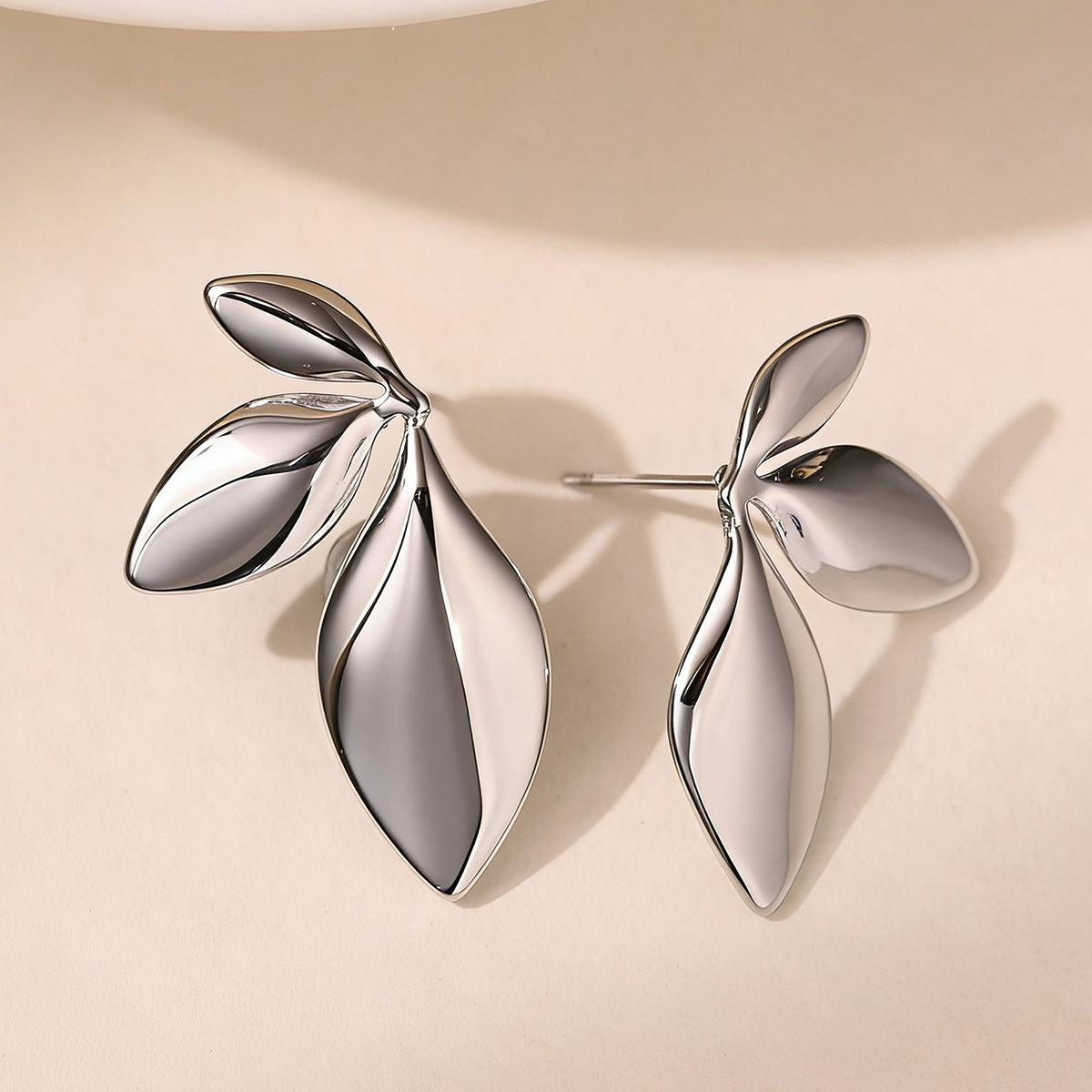 Minimalist Irregular Geometric Stainless Steel Stud Earrings for Women