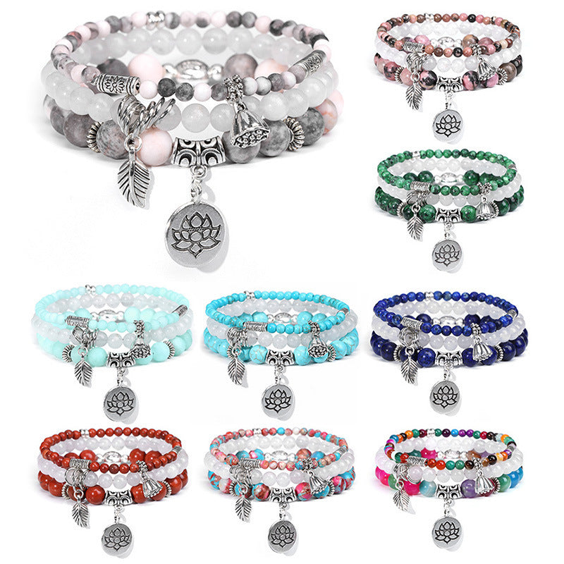 Bohemian Sweet Floral Agate Bracelet Unisex