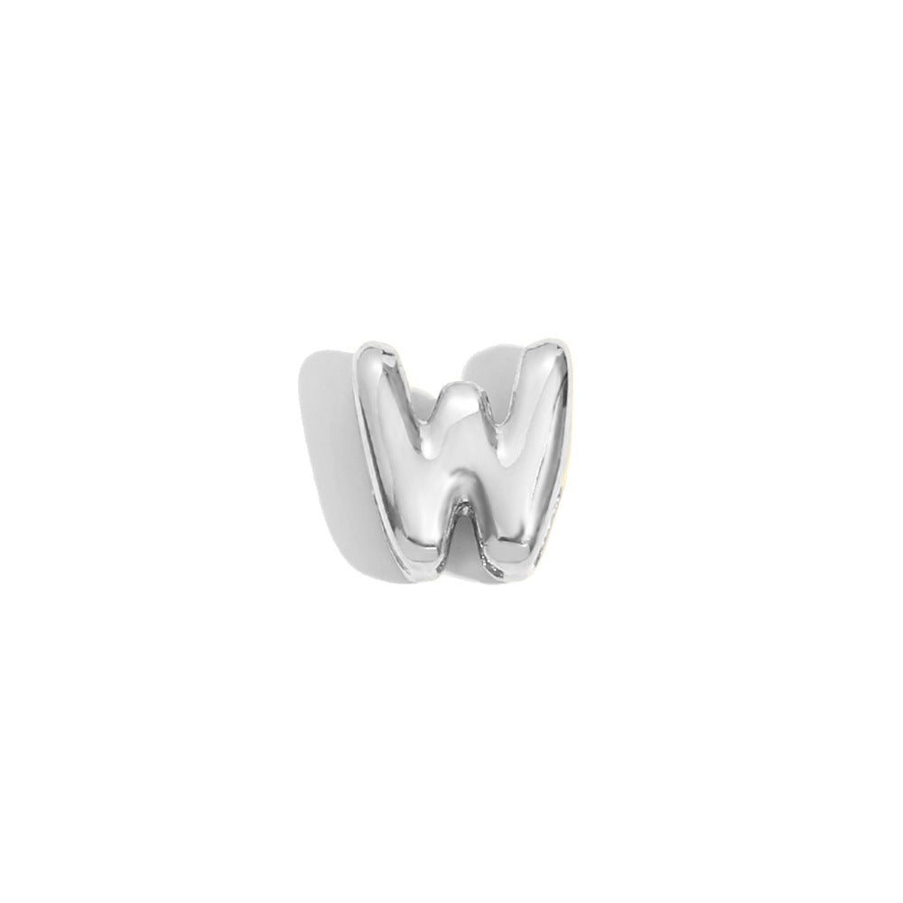 Collana Minimalista con Ciondolo a Lettera da Donna in Acciaio Inox con Placcatura in Oro 18K Design Cavo