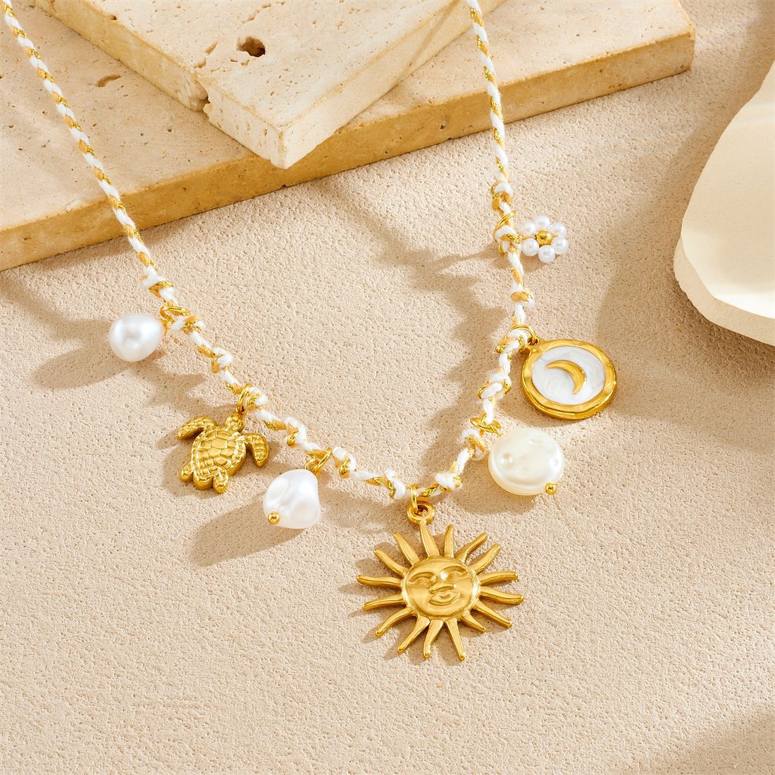 Gold Plated Stainless Steel Star and Animal Pendant Necklace for Women