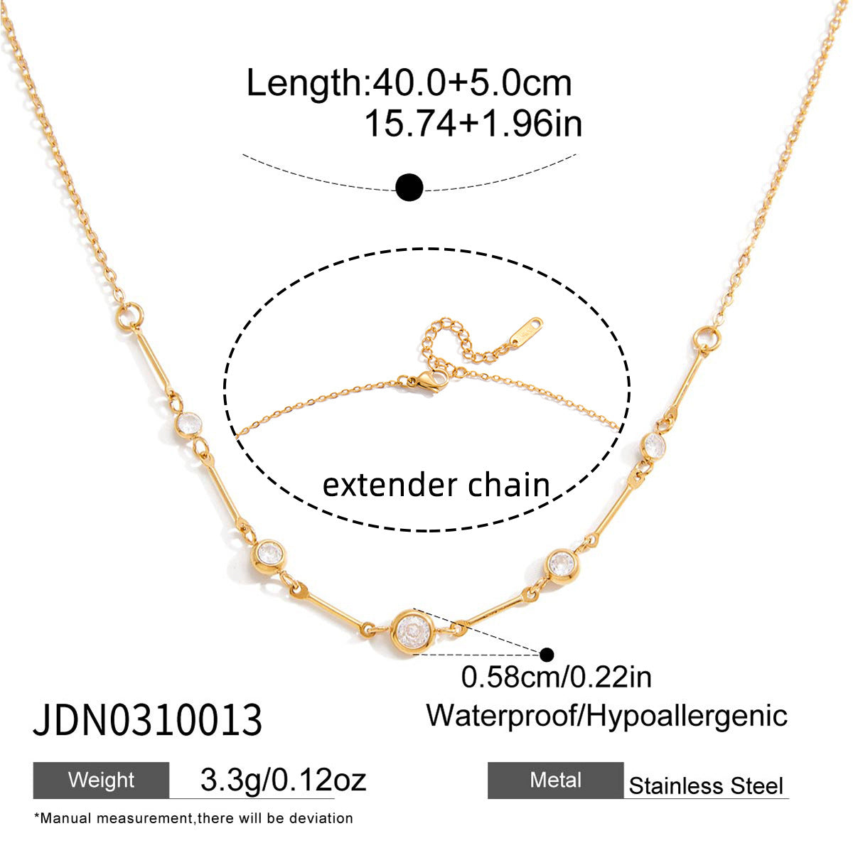 Collana Minimalista a Cuore in Acciaio Inossidabile con Placcatura in Oro PVD per Donne, Catenina con Ciondolo, Gioielli di San Valentino