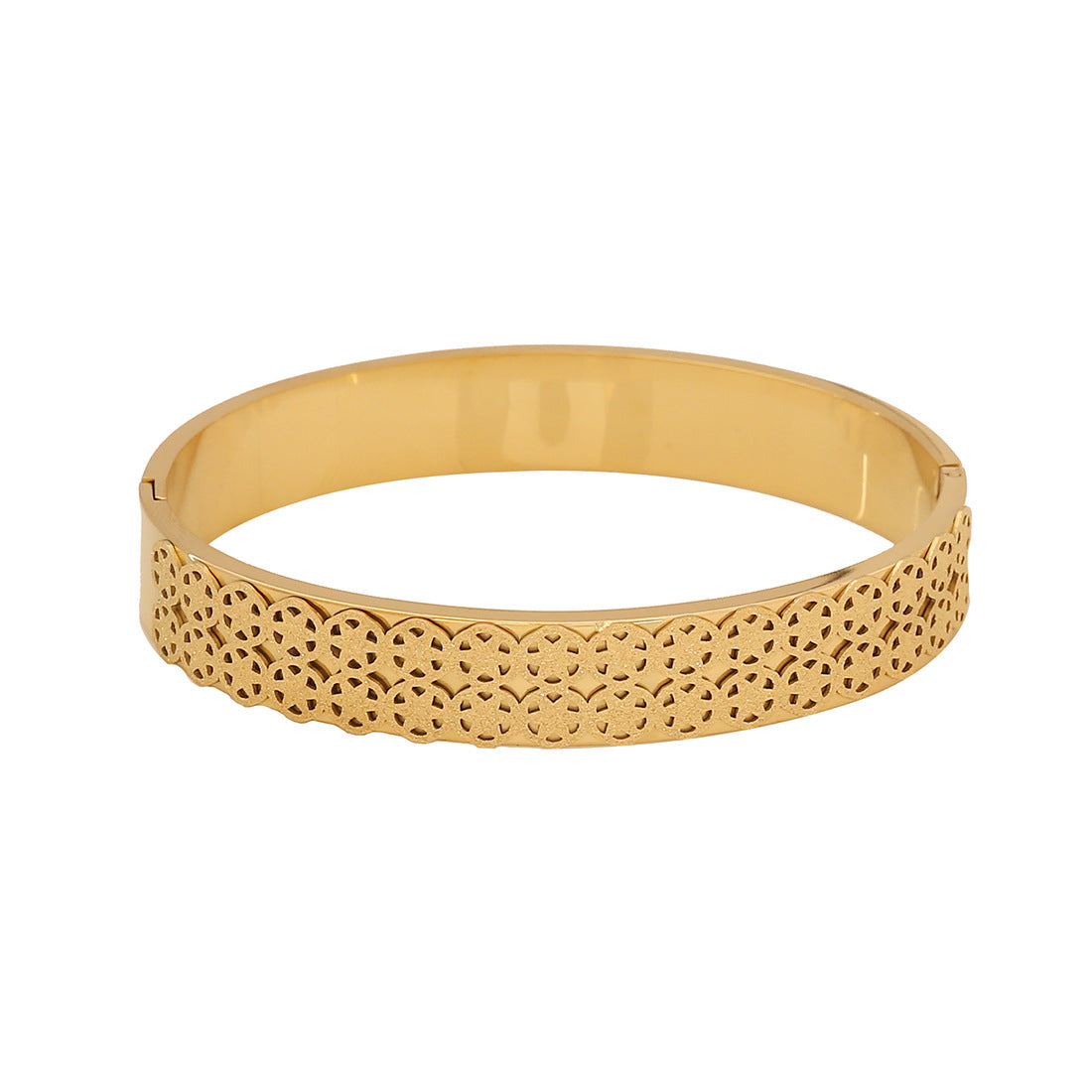 Matte Texture Stainless Steel Bracelet for Women with Plated Finish, Unique and Versatile Fashion Accessory
