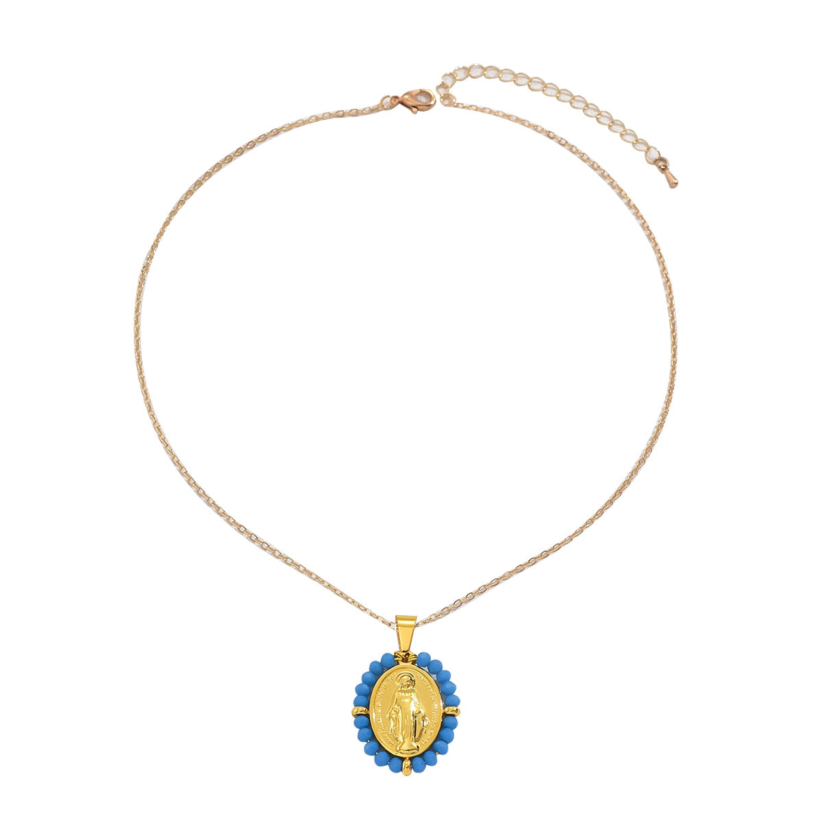 Collana Lunga da Donna Stile Vintage Regale con Ciondolo Geometrico e a Cartone Animato, Catena Placcata Rame, Elegante Collana a Clavicola
