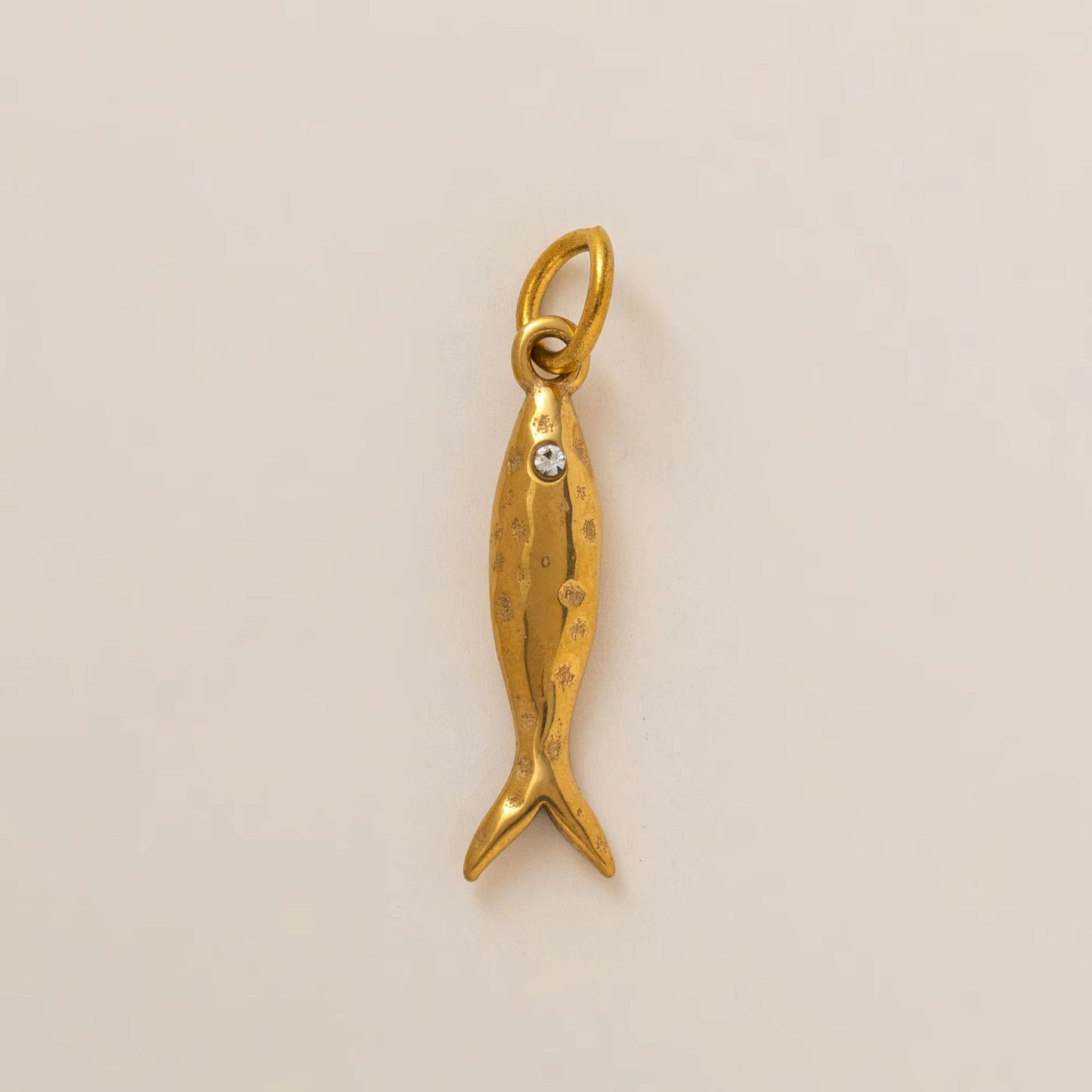 Vintage 18K Gold Plated Stainless Steel Pendant Charm Bar PVD Coated