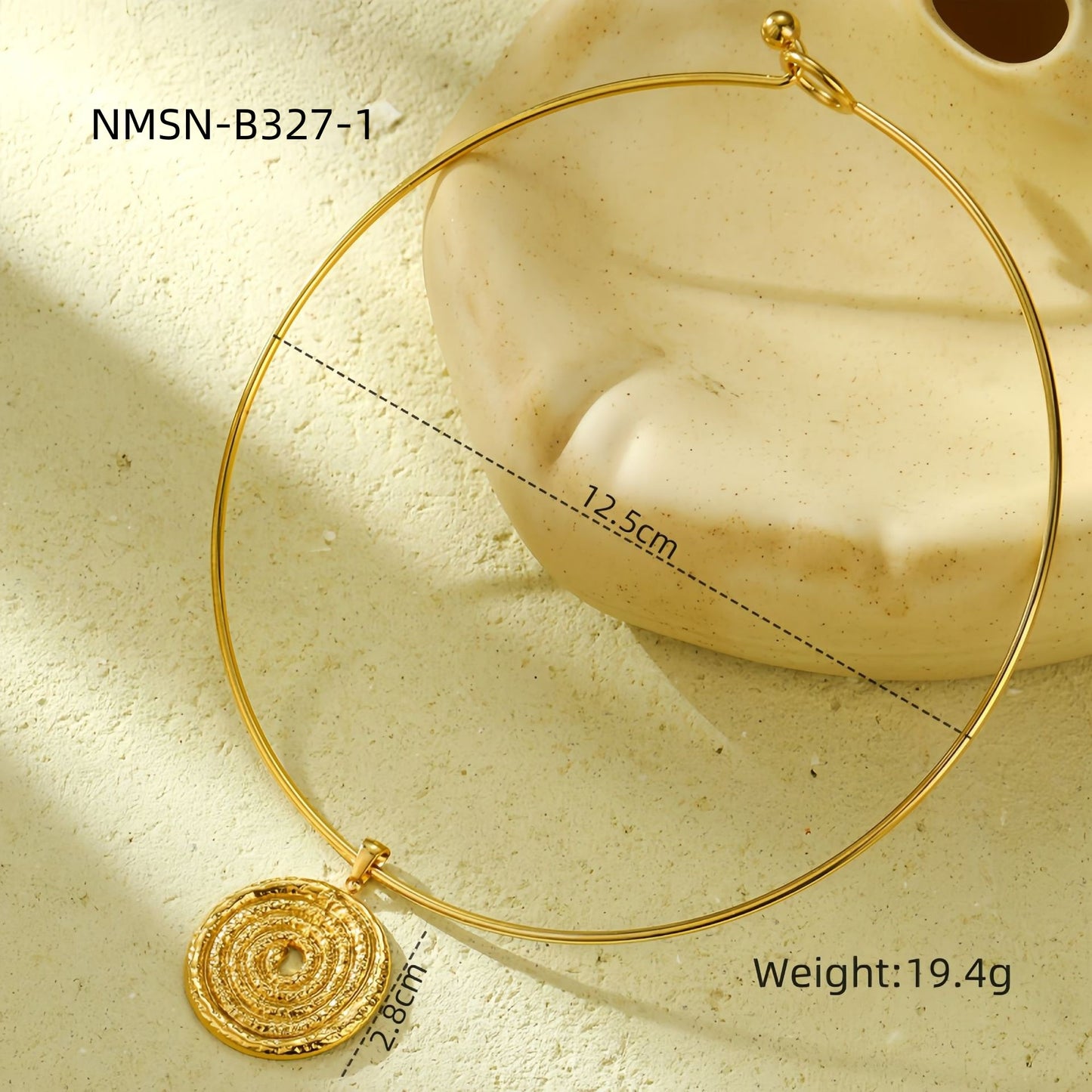 Elegante Collana da Donna in Acciaio al Titanio a Cuore e Fiocco con Finitura Placcata