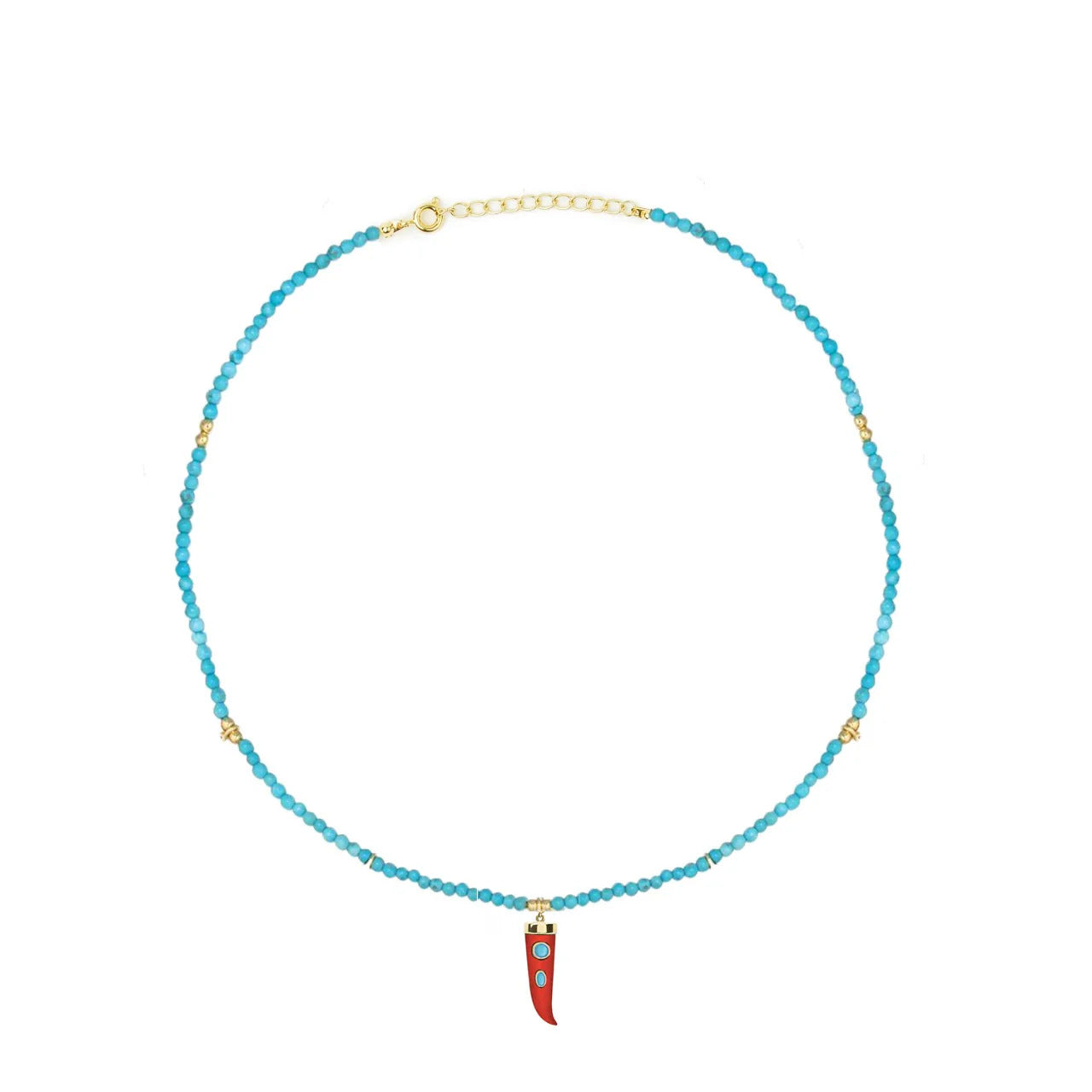 Vintage Style Chili Pepper and Pearl Beaded Necklace in Copper with Plated Finish for Women
