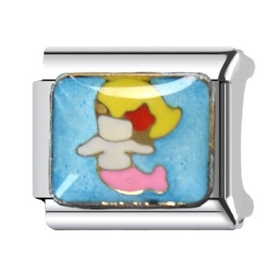 Elegant Plated Stainless Steel Cartoon Charm Bar Bracelet Unisex Fashion Jewelry