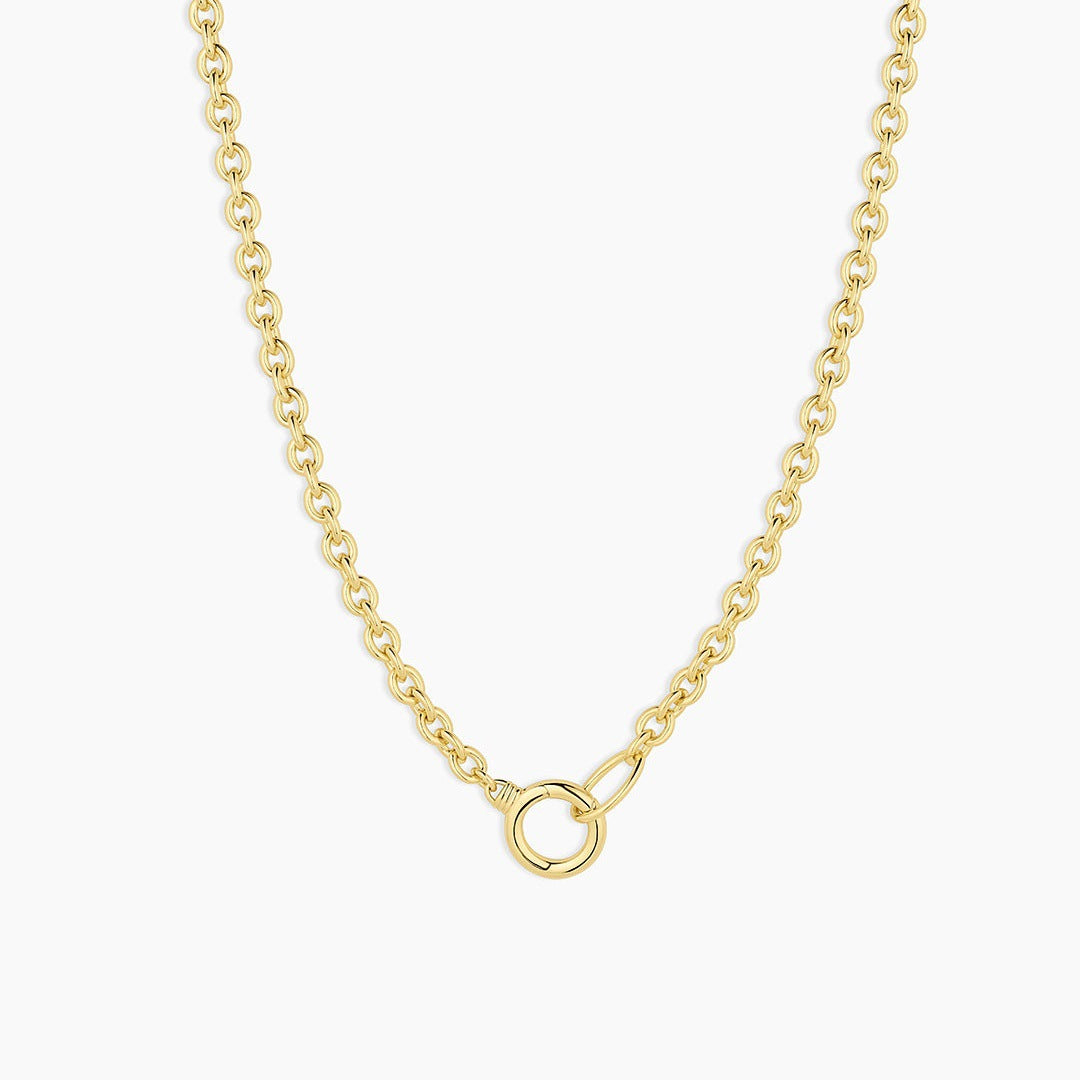 Hip-hop 18K Gold Plated Titanium Steel Necklace for Women