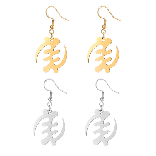 Fashionable Geometric African Map Earrings for Women in Gold-Plated Stainless Steel Ideal for Parties and Daily Wear